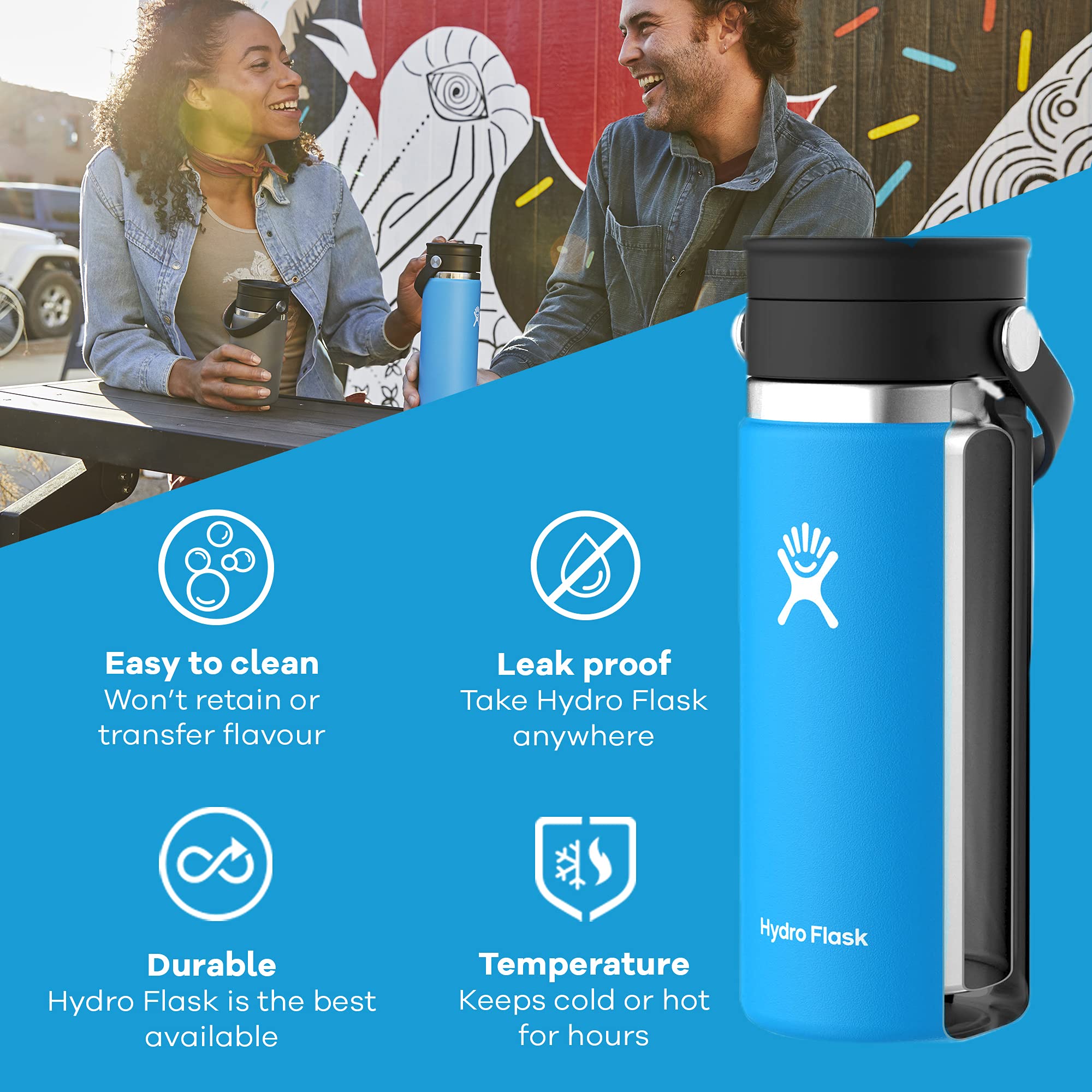 Hydro Flask Hydroflask W16Bcx010 16 Oz Wide Flex Sip Lid Stone