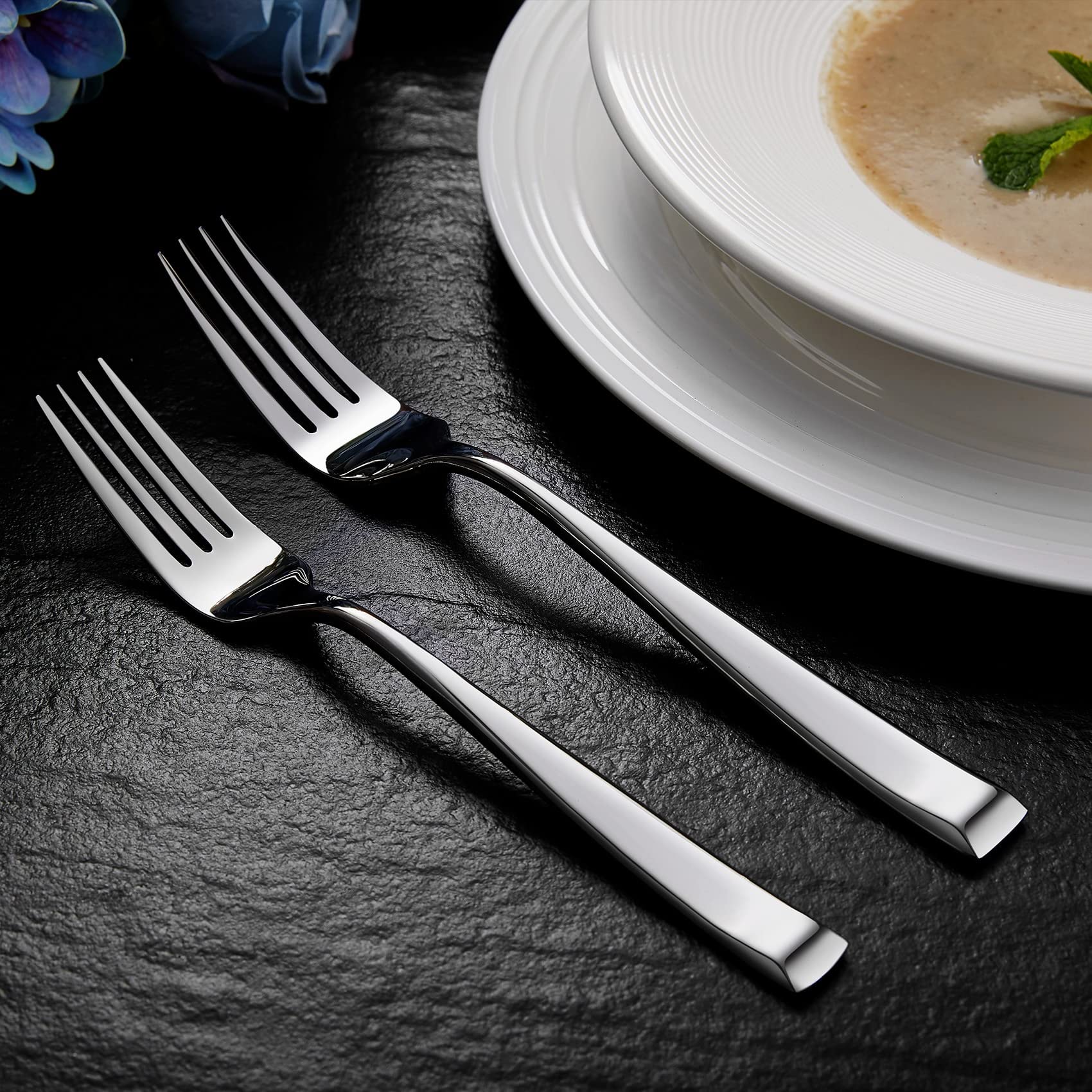 Royalrose Alexander Fine Forks, Set Of 4, 18/10 Stainless Steel, Well Made, Dishwasher Safe, Heavy Duty Fork (8.1'' Dinner Fork)