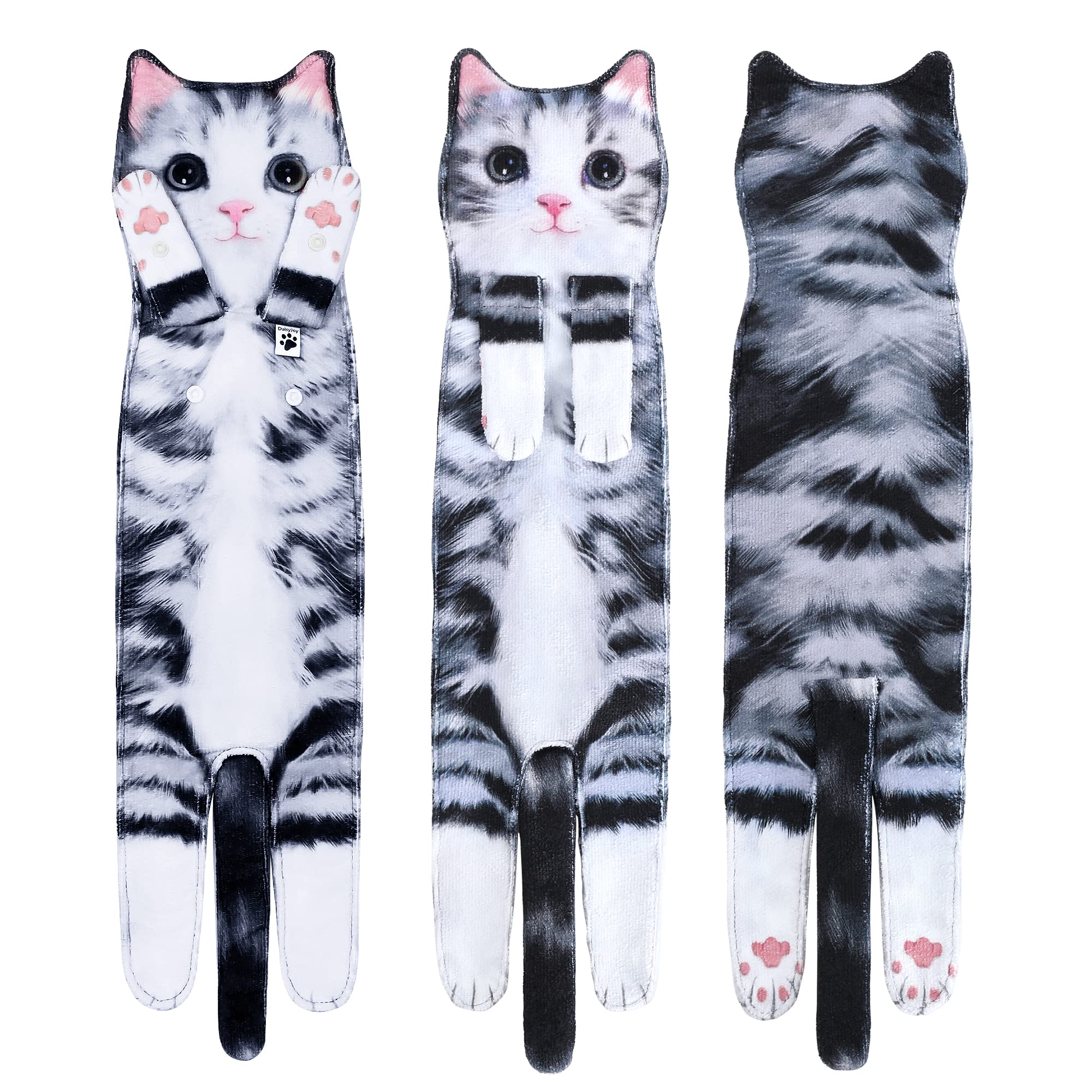 Cat Funny Hand Towels For Bathroom Kitchen - Cute Decorative Cat Decor Hanging Face Towels- Unique Mothers Day Valentines Day Ho