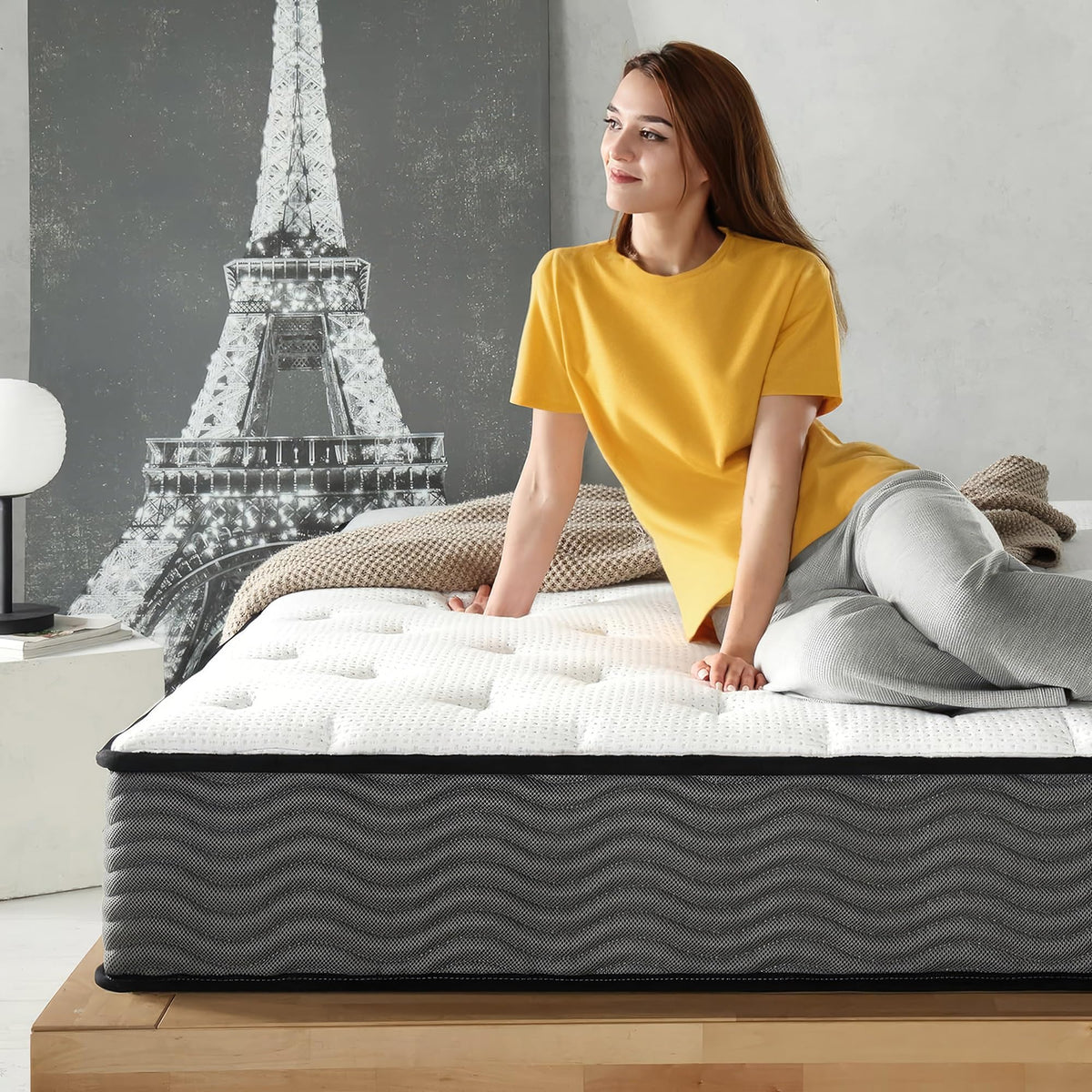Zinus 10 Inch True Support Hybrid Mattress [New Version], Full, Fiberglass Free, Medium Feel, Motion Isolation, Certified Safe F
