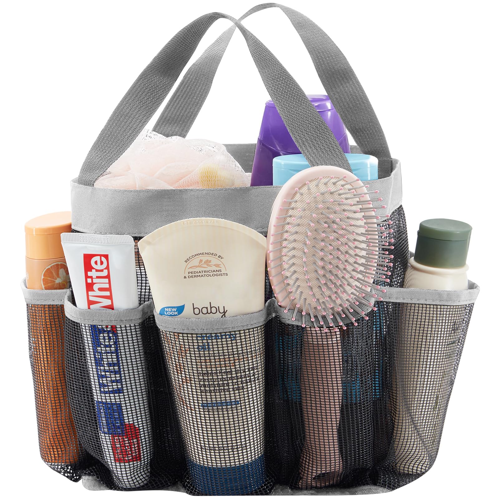 Lifewit Mesh Shower Caddy Freestanding Portable Shower Tote Bag for College Dorm, Bathroom, Gym, Quick Dry Hanging Shower Organi