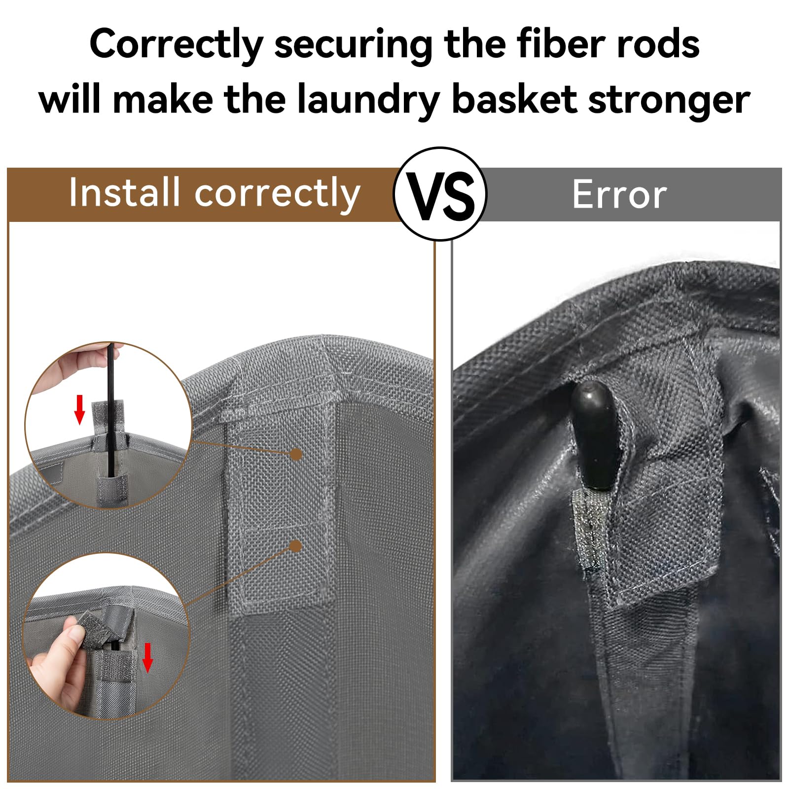 Chrislley 25-Inches Slim Laundry Hamper 60L Narrow Laundry Basket With Handle Foldable Dirty Clothes Portable Skinny Hamper Orga