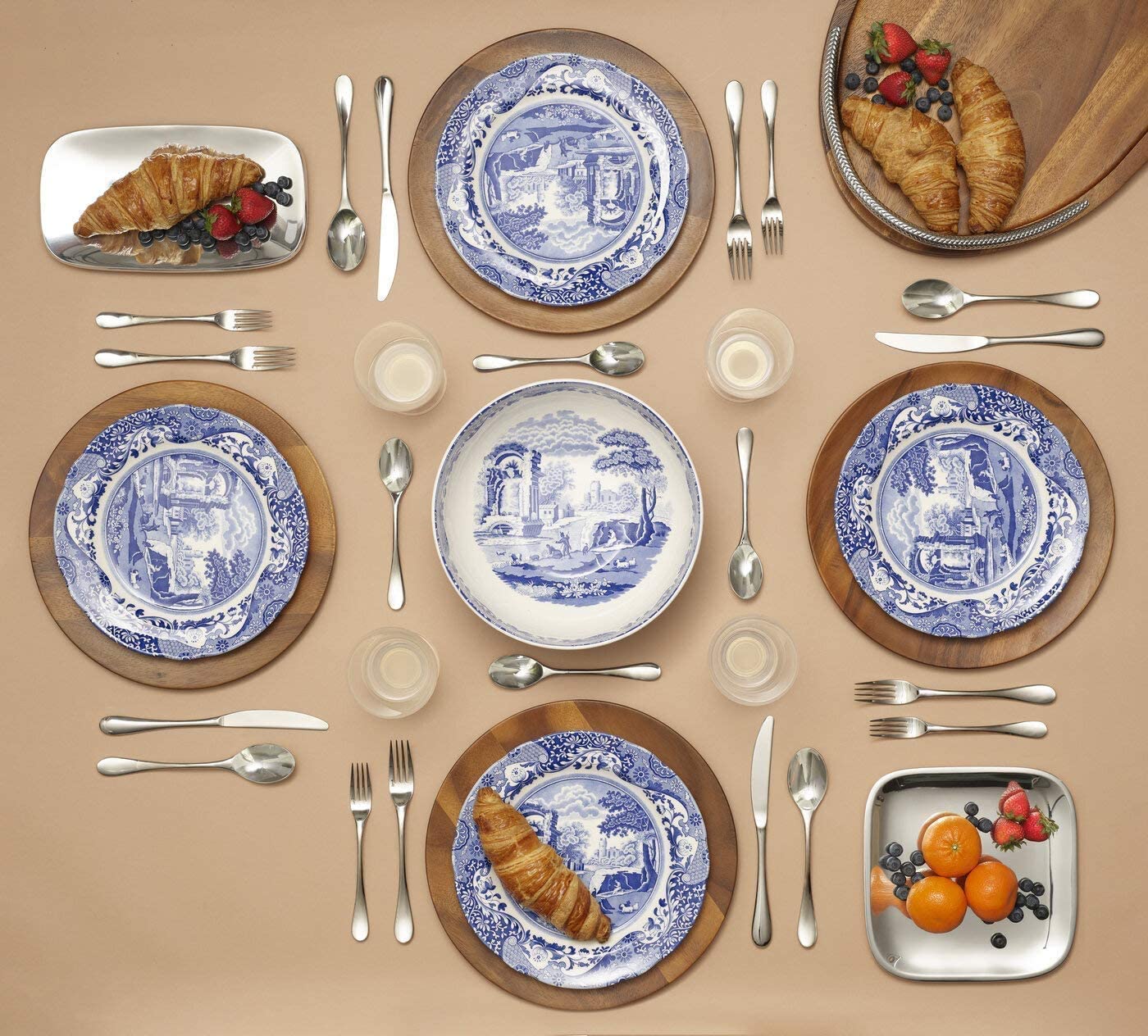 Royal Worcester Spode Blue Italian Dinner Plate | Dinner, Salad, Pasta, And Appetizer Plate | 10.5 Inch | Fine Earthenware | Mic
