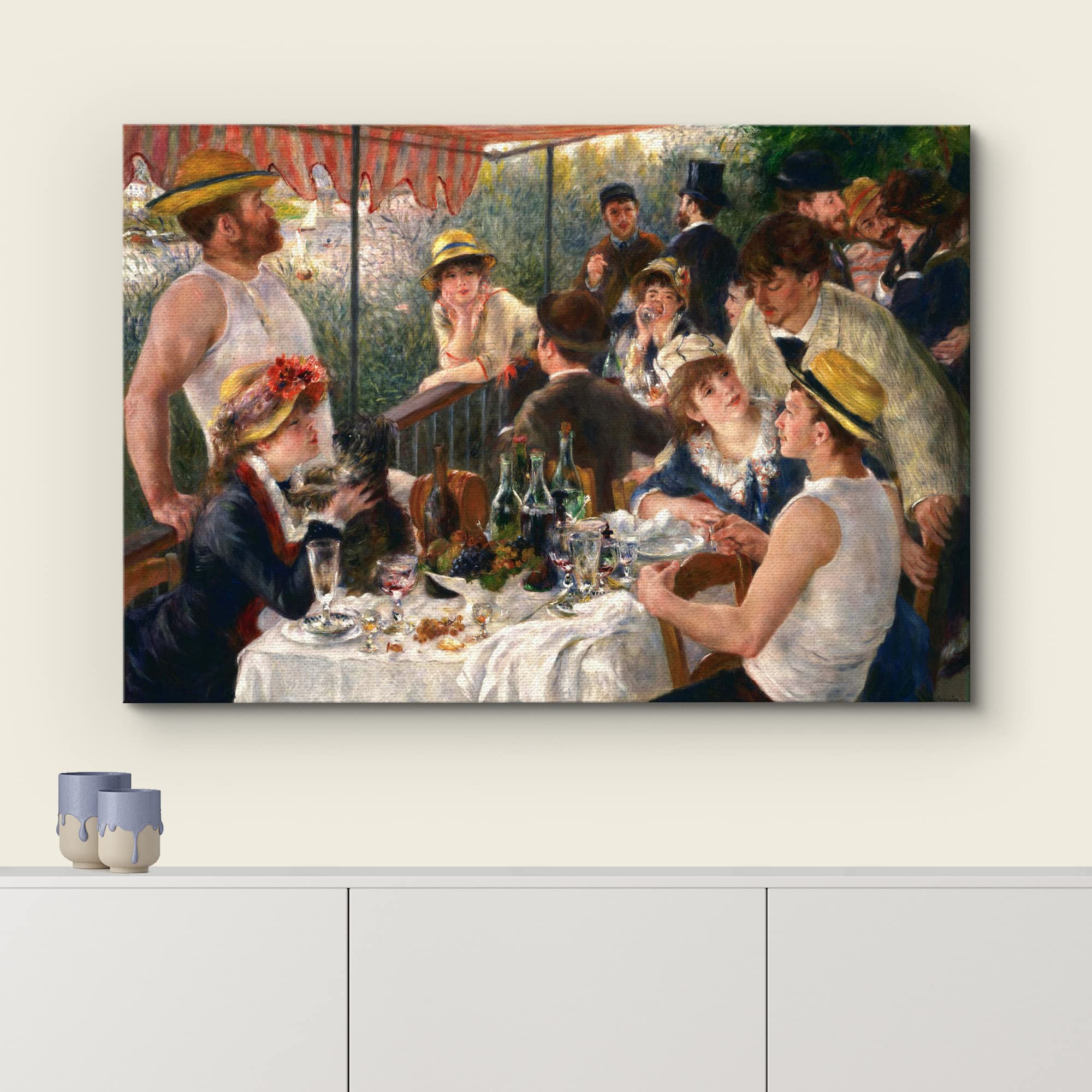 Wall26 Canvas Print Wall Art Luncheon Boating Party By Pierre-Auguste Renoir Historic Cultural Illustrations Impressionism Rusti