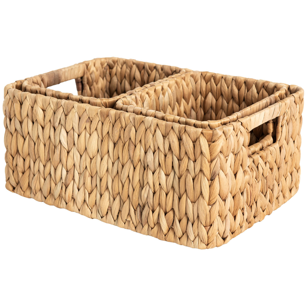 Storageworks Handwoven Storage Baskets, Water Hyacinth Wicker Baskets For Organizing, Set Of 3 (1Pc Large, 2Pcs Medium)