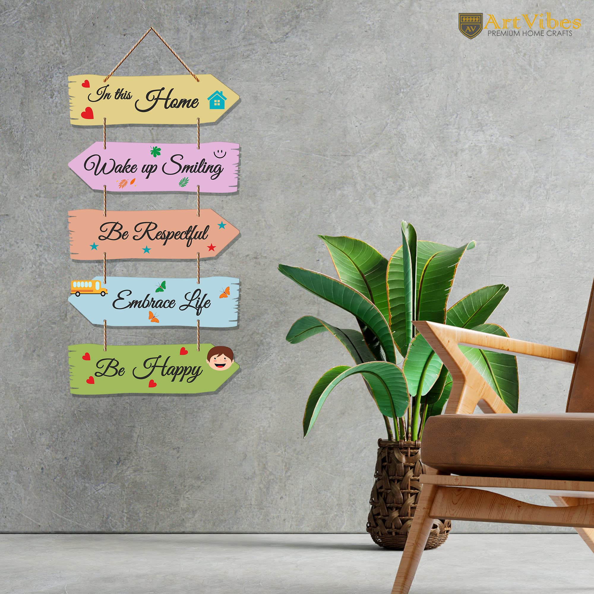 Artvibes Home Quotes MDF Wooden Wall Hanger for Living Room | Bedroom | Gifts | Wall Hangings for Home Decoration | Modern Decor