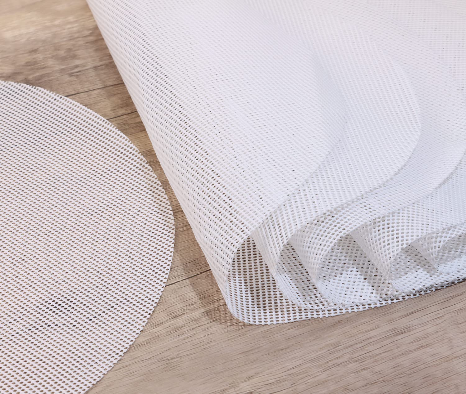 Onlykxy 10Pcs White Steamer Liners 34Cm/13.38Inch Round Non-Stick Silicone Mesh Mat Pad For Bamboo And Metal Steamer Steamed Bun