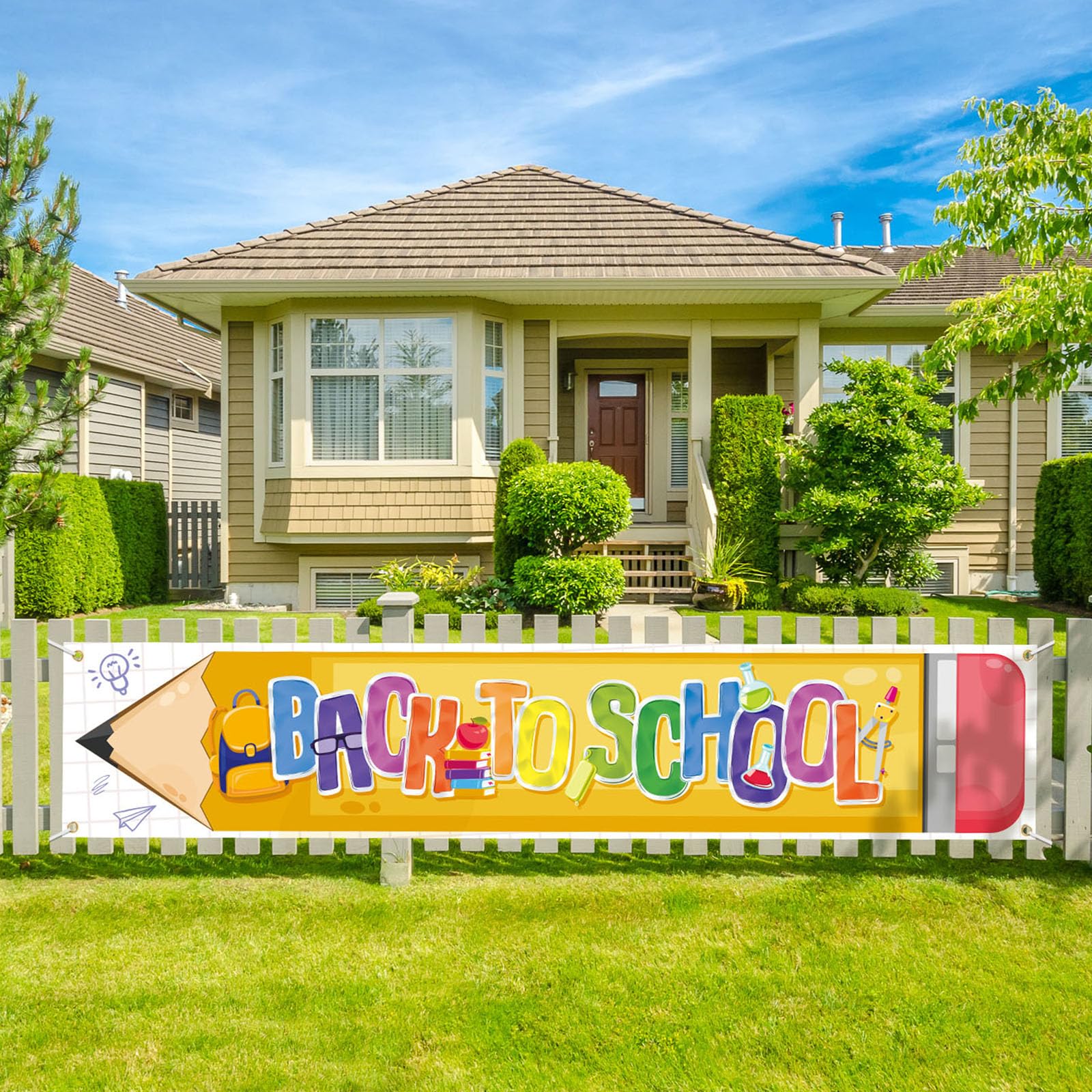 Back To School Banner Welcome Back To School Decorations Yard Sign First Day Of School Banner Back To School Yard Banner For Cla