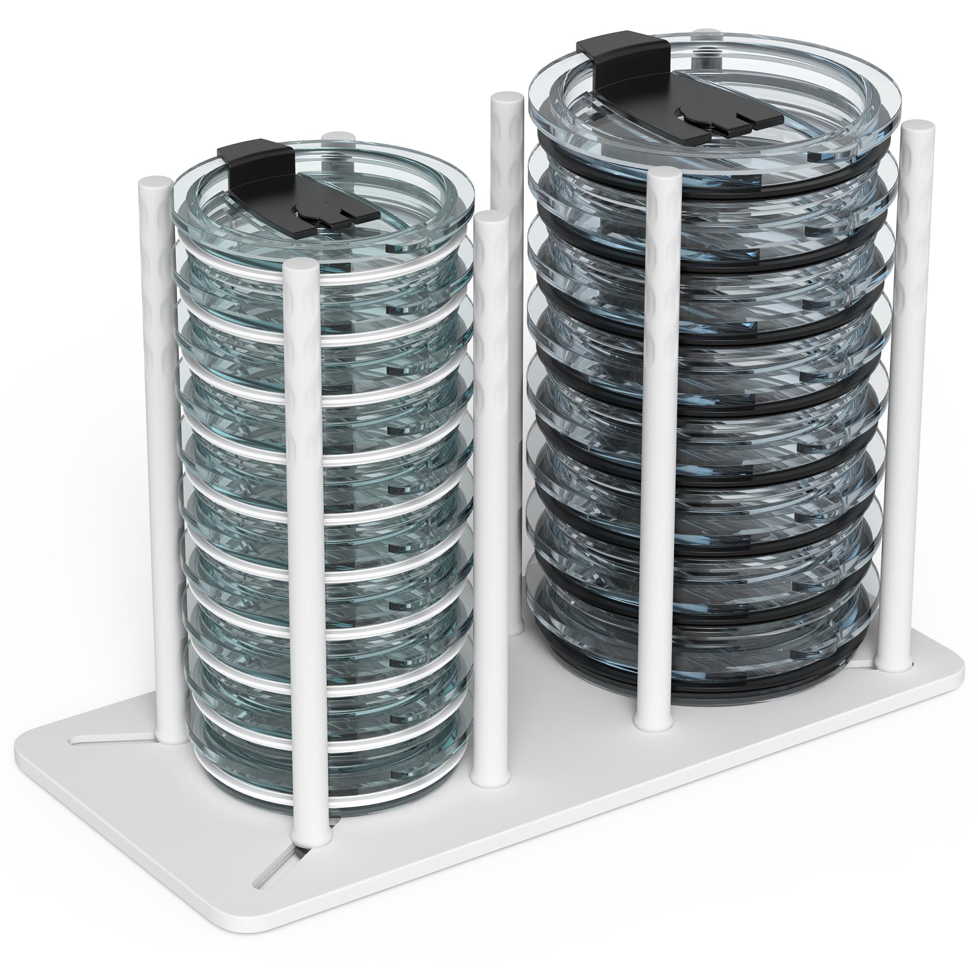 Venuekkuri Adjustable Tumbler Lid Organizer  Holds up to 16 Lids, Disposable Cup and Lid Holder, Baby Bottle Drying Racks, Maso