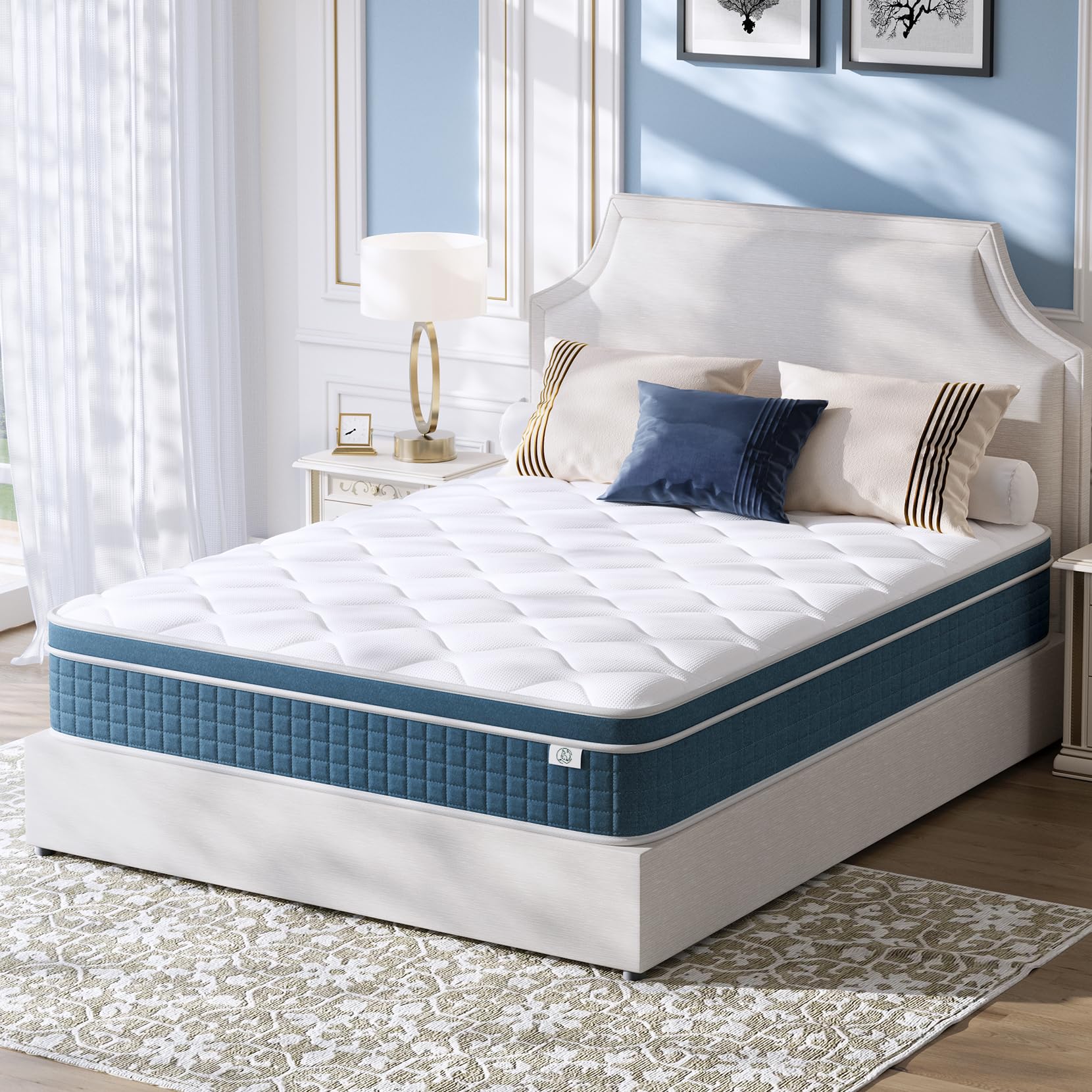 koorlian Full Mattress - 10 Inch Hybrid Innerspring Mattress in a Box  Breathable Memory Foam and Pocket Spring Mattress for Cool Comfort Sleep  Mattress Full Size  180 Night Trial