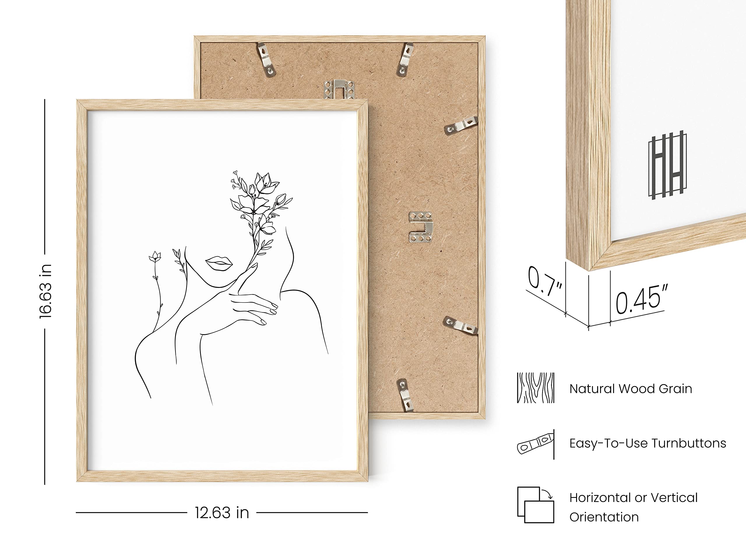 HAUS AND HUES Black and White Prints Line Art Line Art Wall Decor Minimalist Wall Art for Women  Line Drawings Minimalist Silhouette Wall Art Female UNFRAMED 12 x 16 (Woman with Flower)