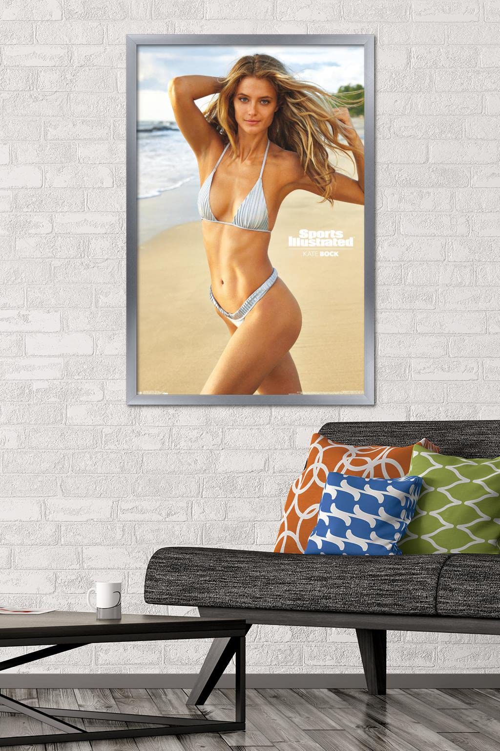 Trends International Sports Illustrated: Swimsuit Edition - Kate Bock 19 Wall Poster, 22.375'' X 34'', Silver Framed Version