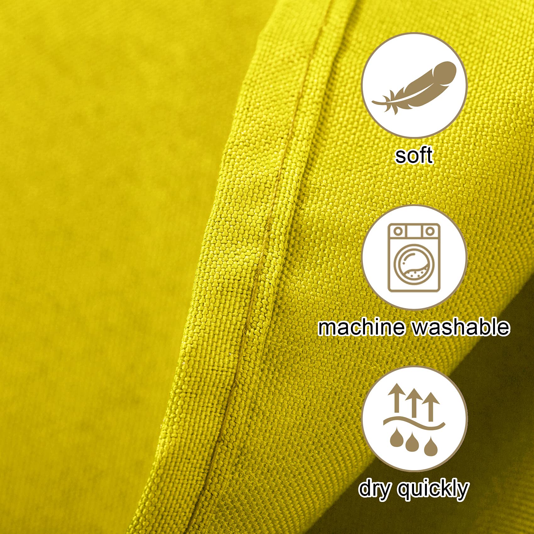 Ascoza 2Pack 132 Inch Yellow Round Tablecloth In Washable Polyester Fabric For Wedding/Banquet/Restaurant/Parties