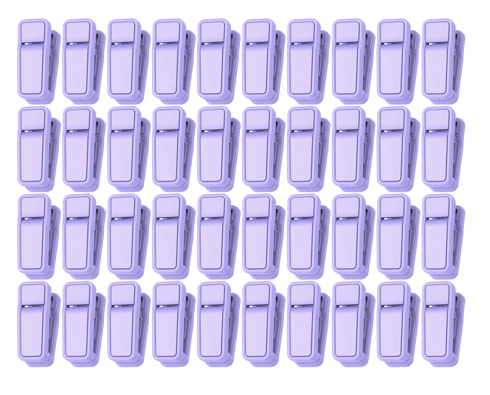 Kiseer Plastic Baby Hanger Clips, 40 Pcs Slim-Line Finger Clips Set Clothes Hanger Velvet Hanger (Purple)