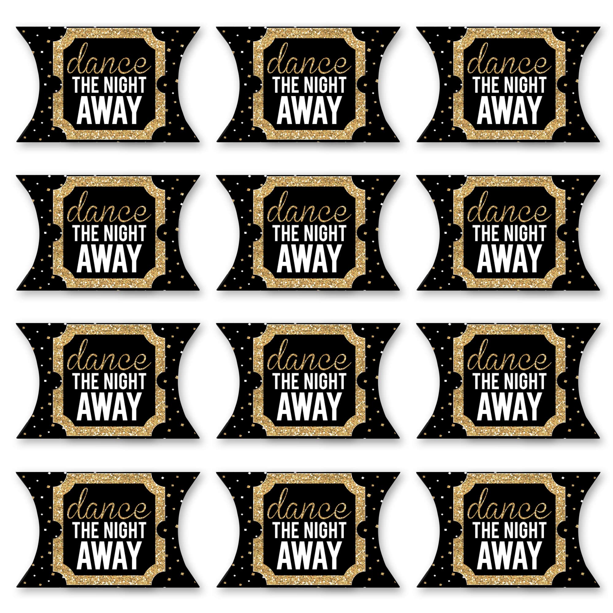 Big Dot Of Happiness Prom - Favor Gift Boxes - Prom Night Party Large Pillow Boxes - Set Of 12