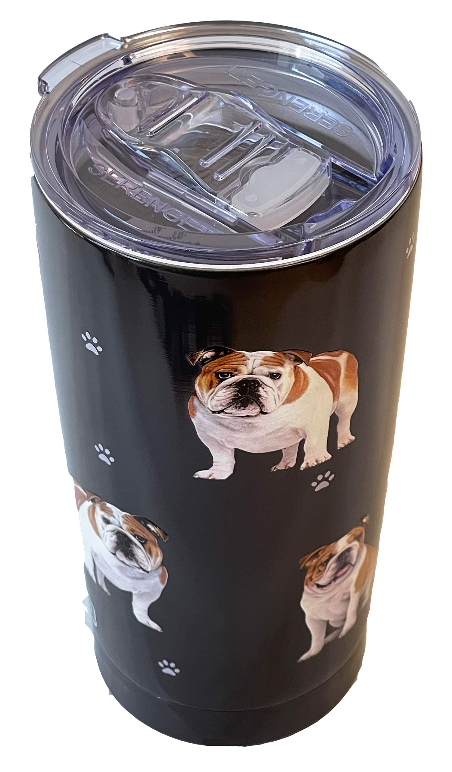 Bulldog Serengeti 16 Oz Stainless Steel, Vacuum Insulated Tumbler With Spill Proof Lid - 3D Print - Insulated Travel Mug For Hot