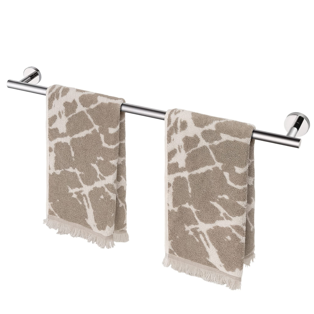 Hitslam Chrome 25.7 Inch Towel Bar For Bathroom, Sus304 Stainless Steel Bathroom Towel Rack Wall Mounted, Modern Home Decor Bath