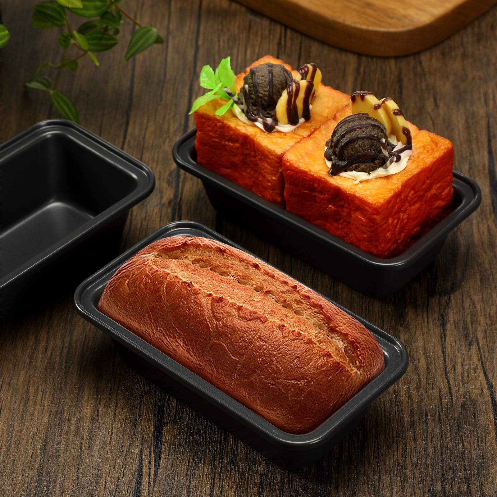 Uiifan 12 Pcs Mini Loaf Pan For Baking Bread Non Stick Small Banana Bread Tins 6.1 X 3.3 X 2.1 Inches Nonstick Carbon Steel Tiny