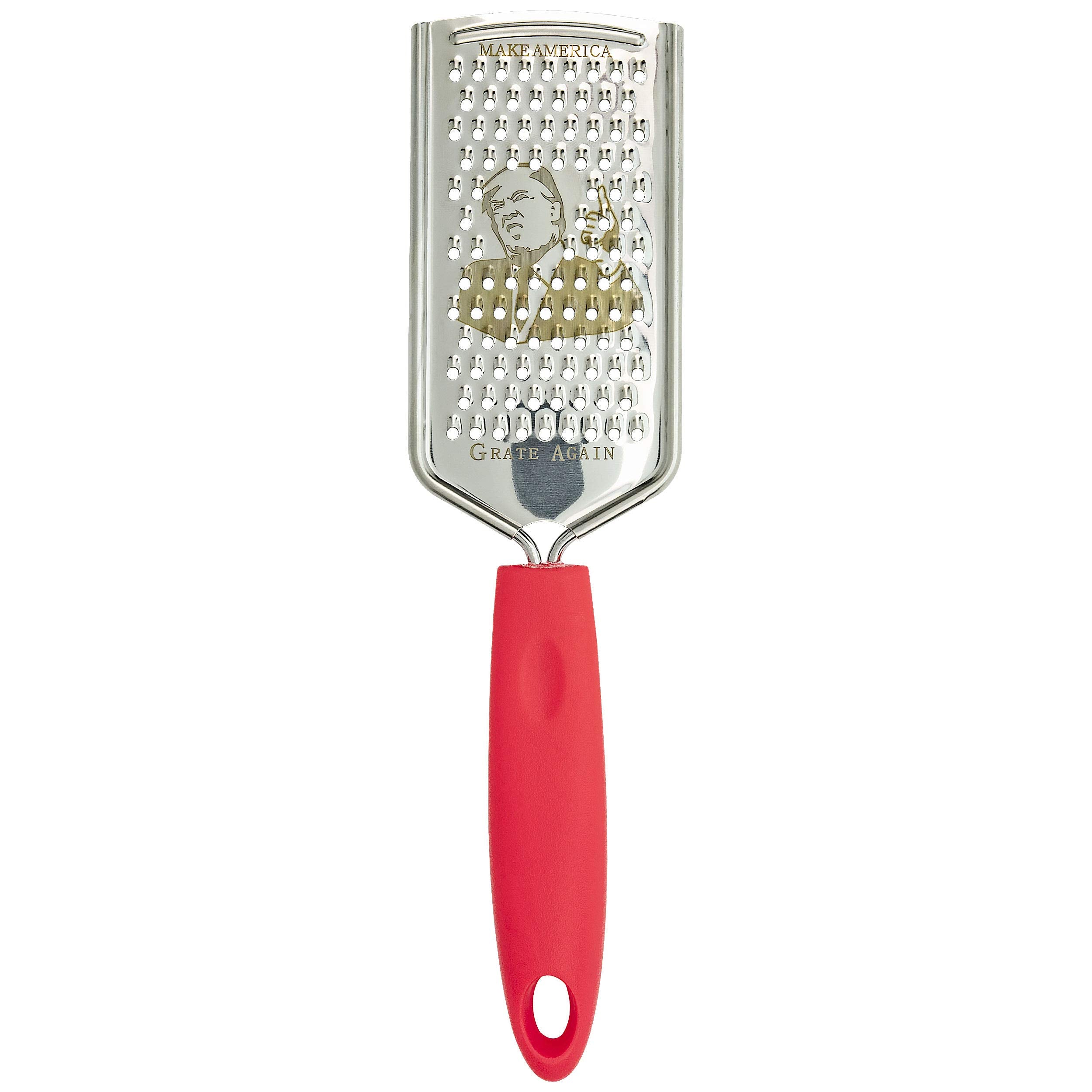 Fairly Odd Novelties Cheese Grater - Make America Grate Again - Stainless Steel - One Size - Silver - Model FON-10244