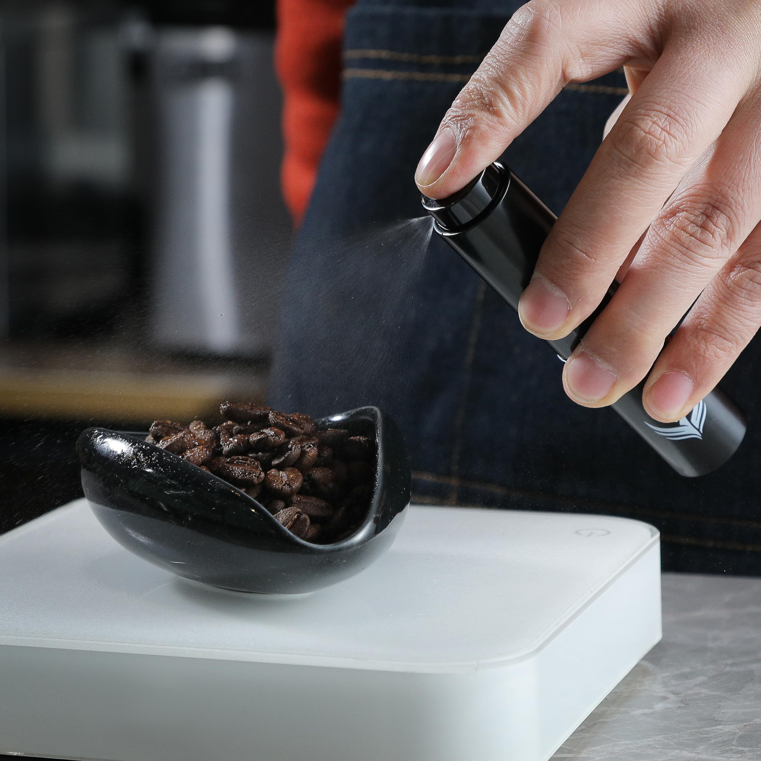 Coffee Bean Dosing Cup And Rdt Spray Bottle Set Coffee Bar Accessories Ceramic Dosing Vessel/Single Dose Measuring Tray Kit/Coff