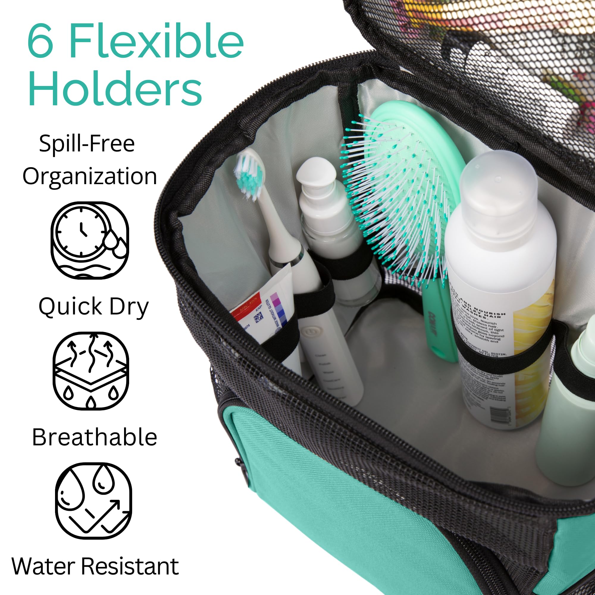 Terra Home Shower Caddy For College Dorms- Travel Shower Caddy - Shower Organizer Bag - Large Capacity, Quick Dry And Water Resi
