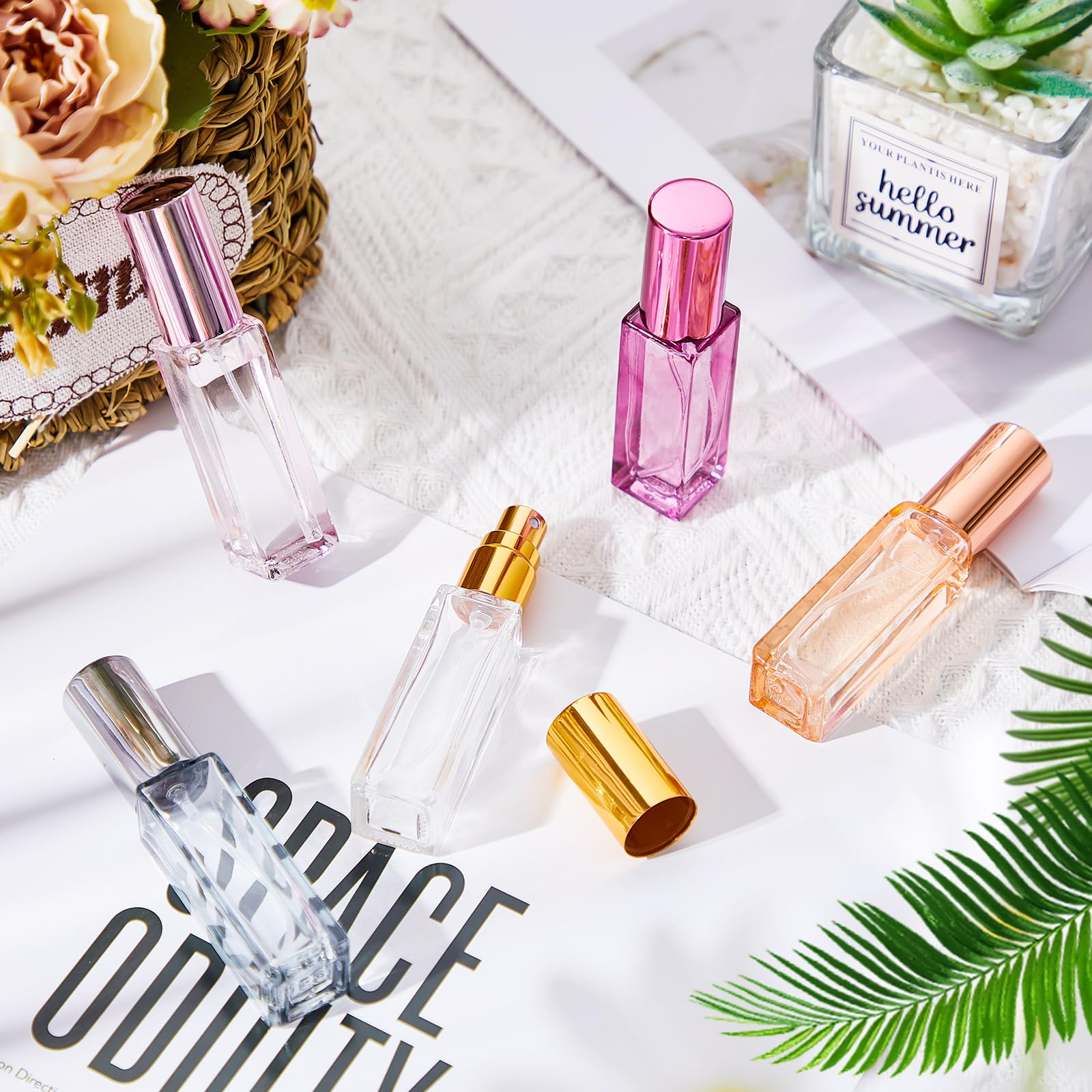 Singhoow 20 Pcs 10 Ml Perfume Travel Refillable, Mini Cologne Perfume Bottles Empty, Portable Sprayer For Travel Size Spray Bott