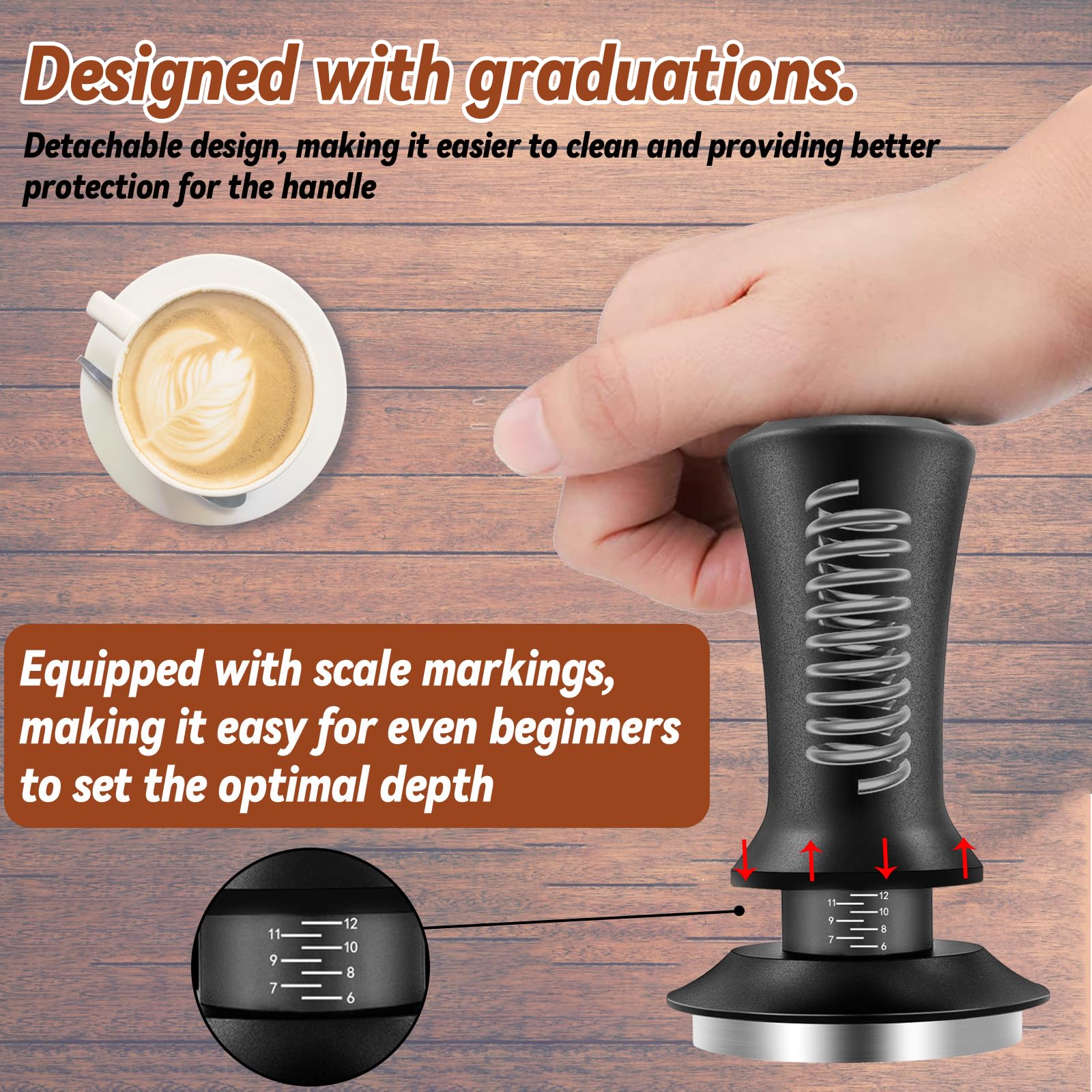 Yeelan Espresso Tamper 51Mm With Wdt Tool,Calibrated Spring Loaded Coffee Tamper With Silicone Mat,100% Flat Stainless Steel Bas
