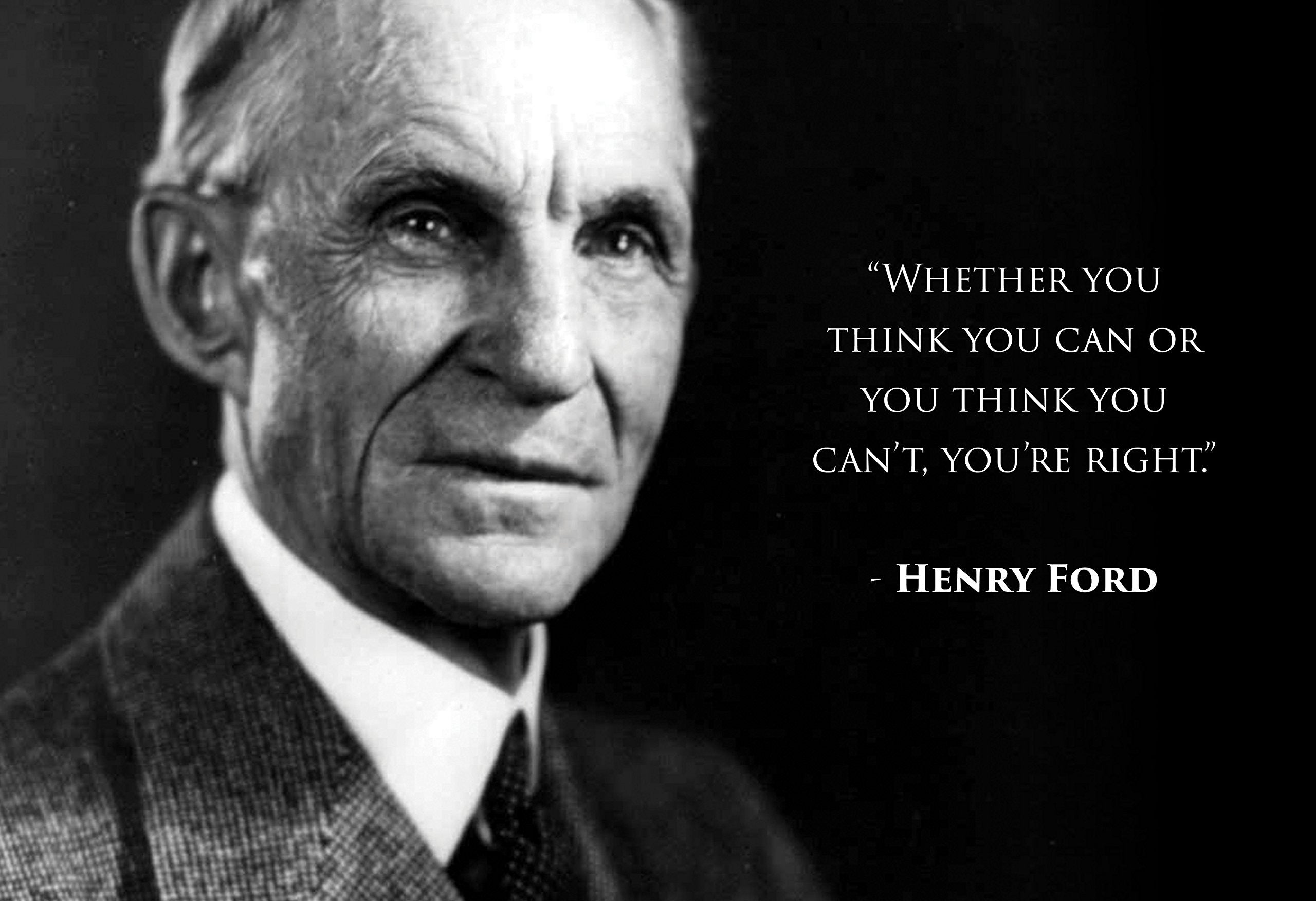 Henry Ford Inspirational Quote: Whether You Think You Can (13X19 Unframed Poster) | Photo Picture Poster Framed Famous Motivatio