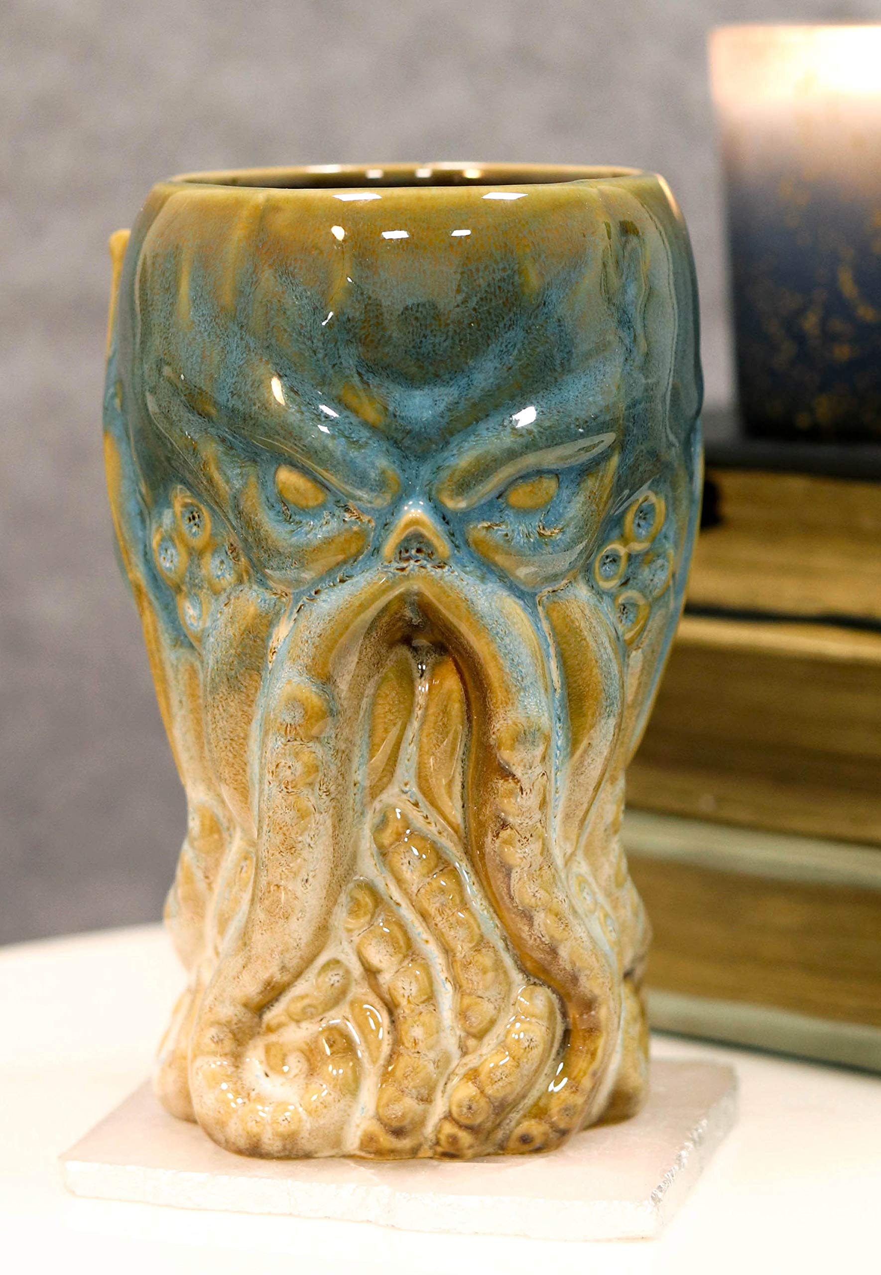 Ebros Nautical Cthulhu Cosmic Monster Giant Octopus Kraken Tall Mug 16Oz Pint Ceramic Drink Beverage Mythical Fantasy Legend Dri