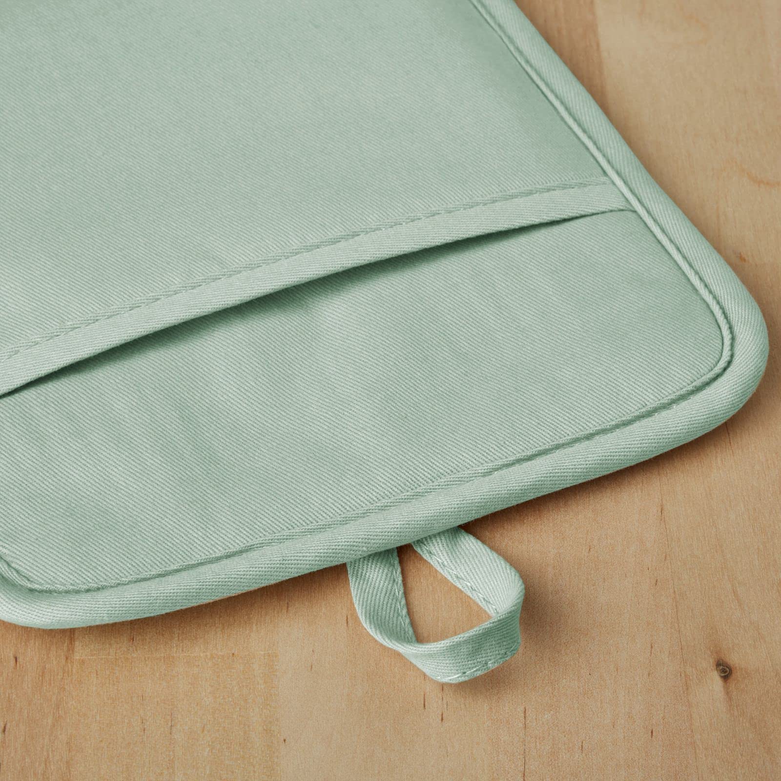 KitchenAid Ribbed Soft Silicone Pot Holder 2-Pack Set, Pistachio Green, 7x9