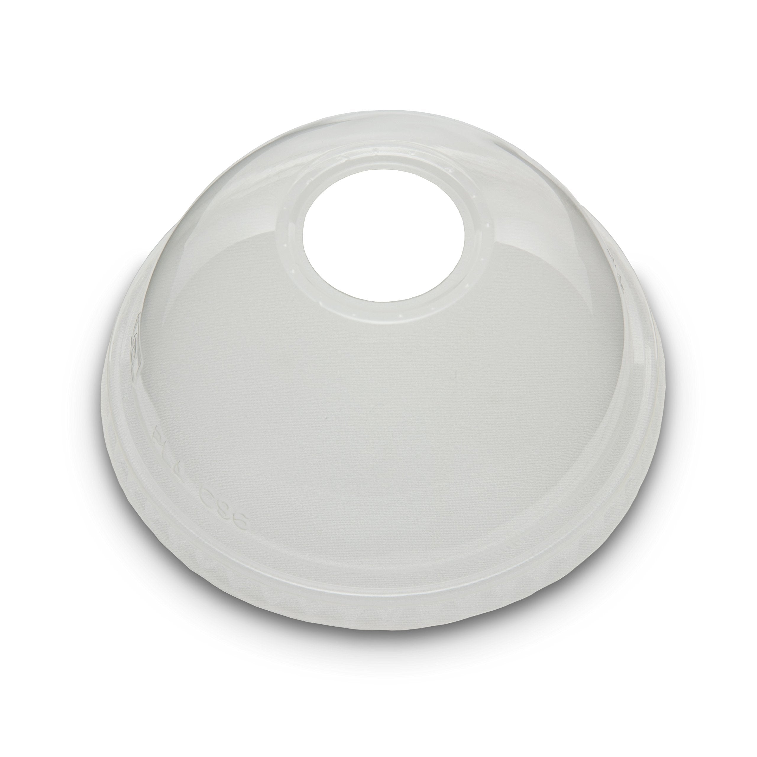 Planet + 100% Compostable PLA Lids for 9/12/16/20/24-Ounce Clear Cold Cups, Dome Style, 1000-Count Case