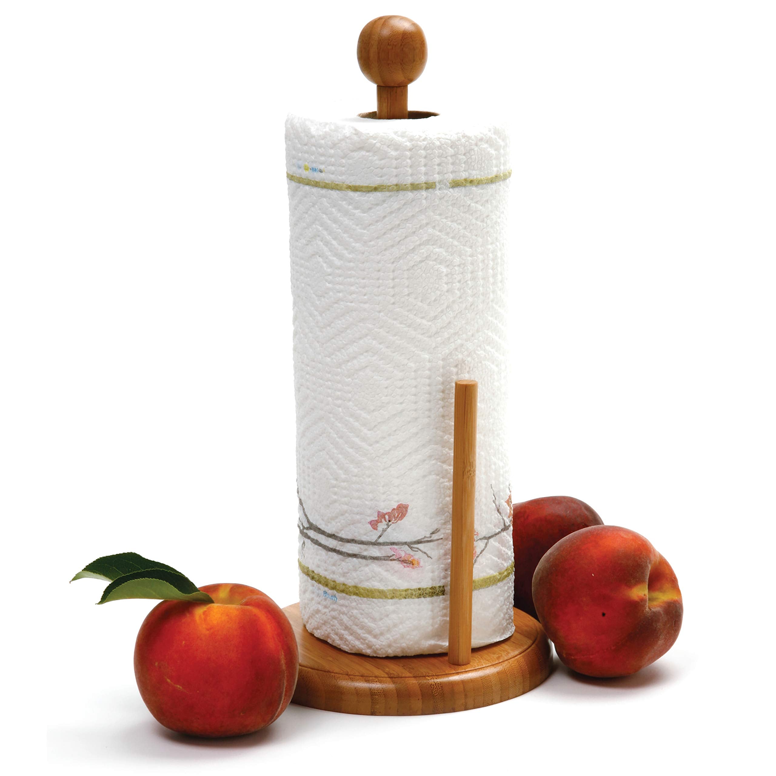Norpro Bamboo Paper Towel Holder, Light Wood Grain