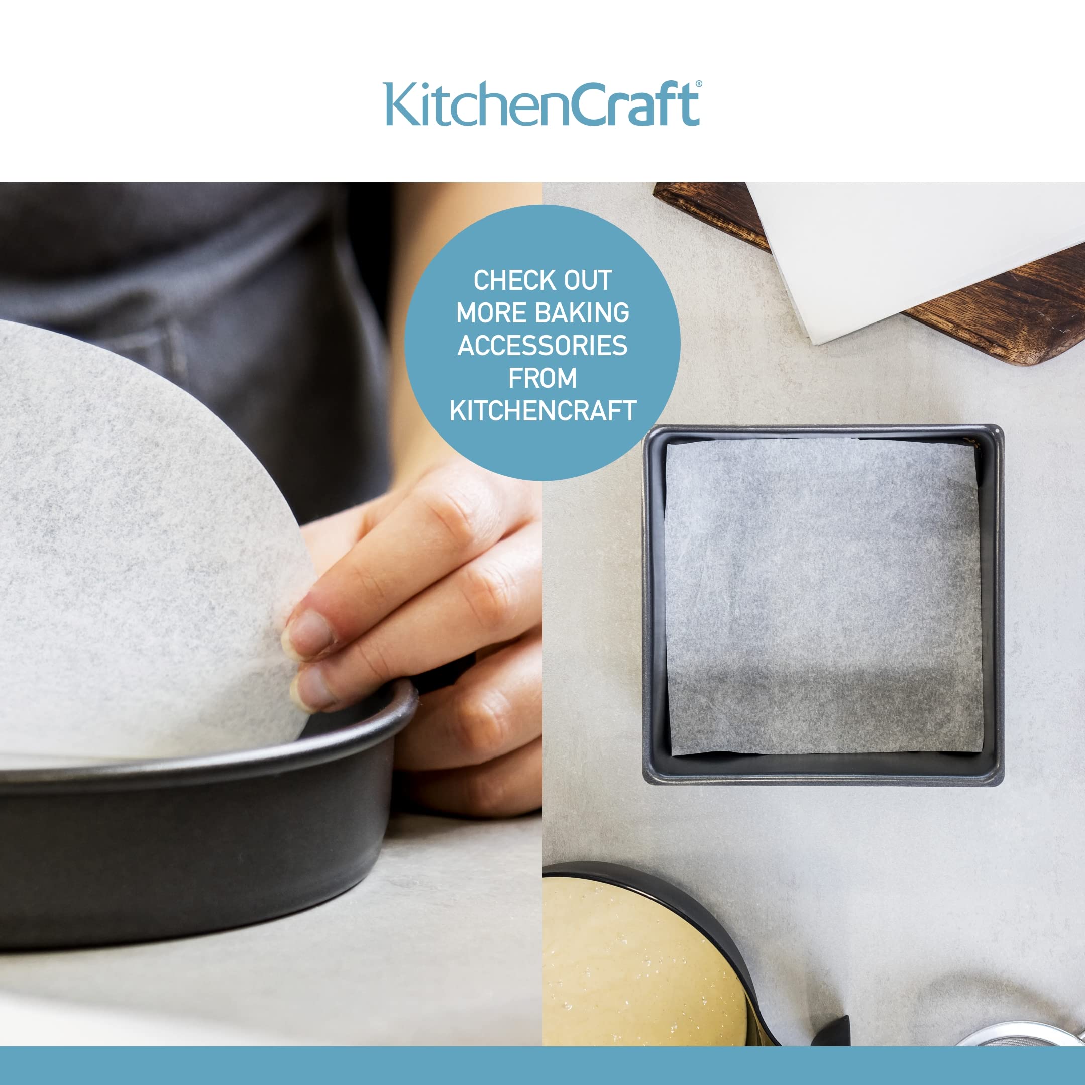 KitchenCraft Loaf Tin Liners  Non Stick  Cake and Bread Tin  20 x 9 cm  Pack of 40 Liners