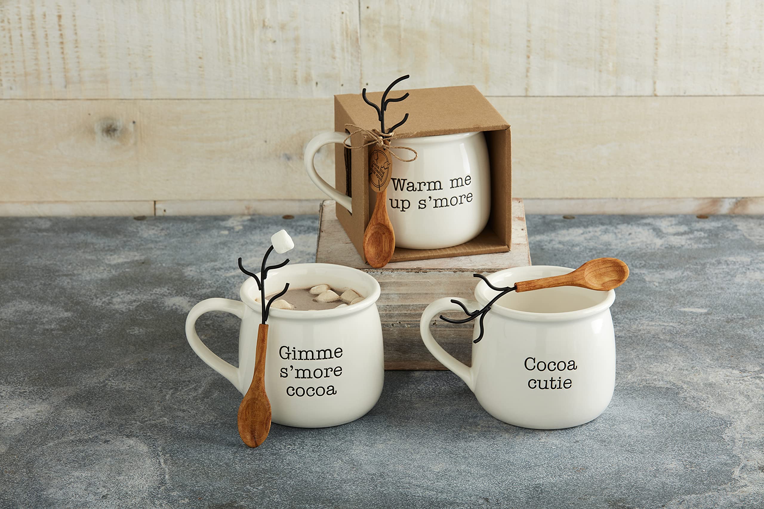 Mud Pie, Warm, 21 Oz | Fork 5 1/2'' Hot Cocoa Mug And Roasting Stick Set