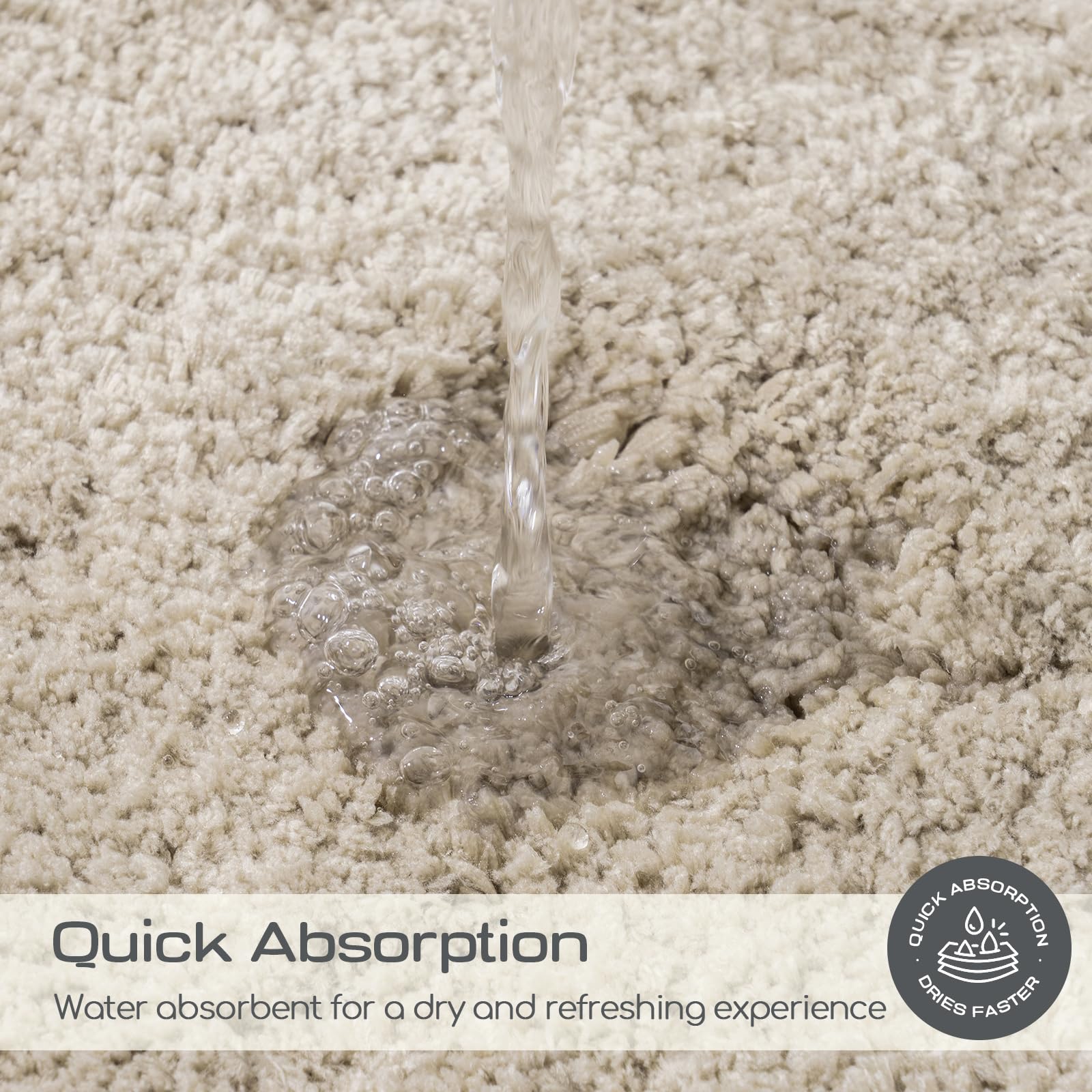 Rosmarus Shaggy Bath Rugs For Bathroom Non Slip 28'' X48'', Water Absorbent Extra Long Bath Mat, Soft Shower Mat For Bathroom Fl