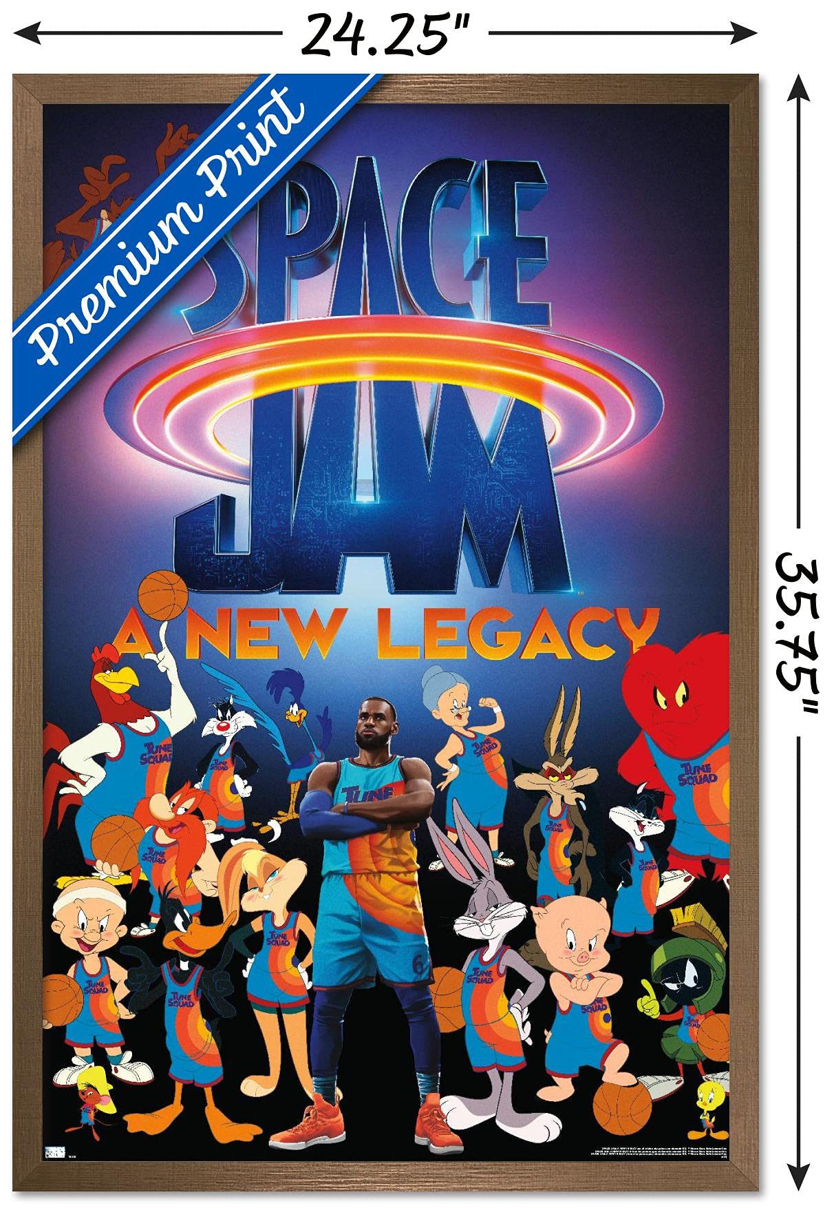 Trends International Space Jam: A New Legacy - Team Wall Poster, 22.375'' X 34'', Bronze Framed Version