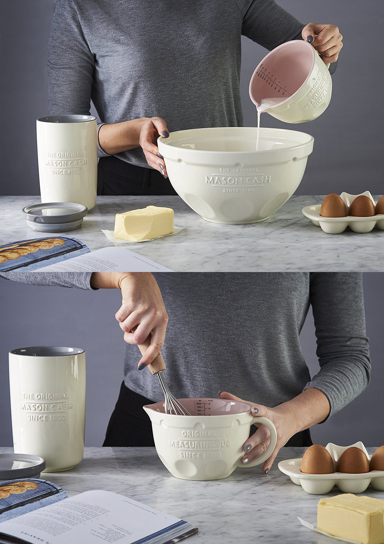 Mason Cash Innovative Kitchen 1 L Measuring Jug, Off-White