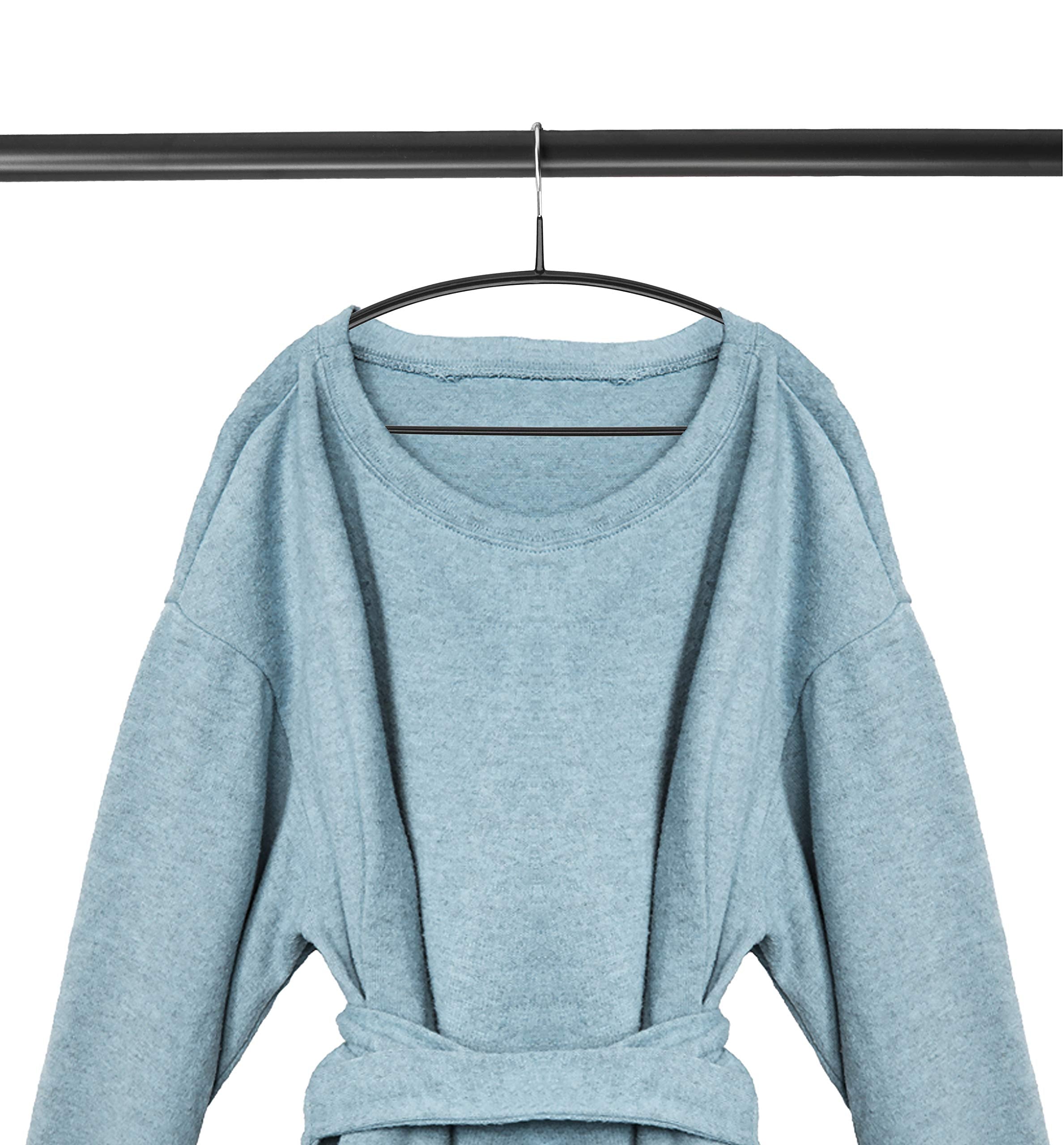 Mawa By Reston Lloyd Non Slip Metal Clothing Hanger, Smooth Shoulder Support With Skirk Hooks/Pant Bar, Model 42-U