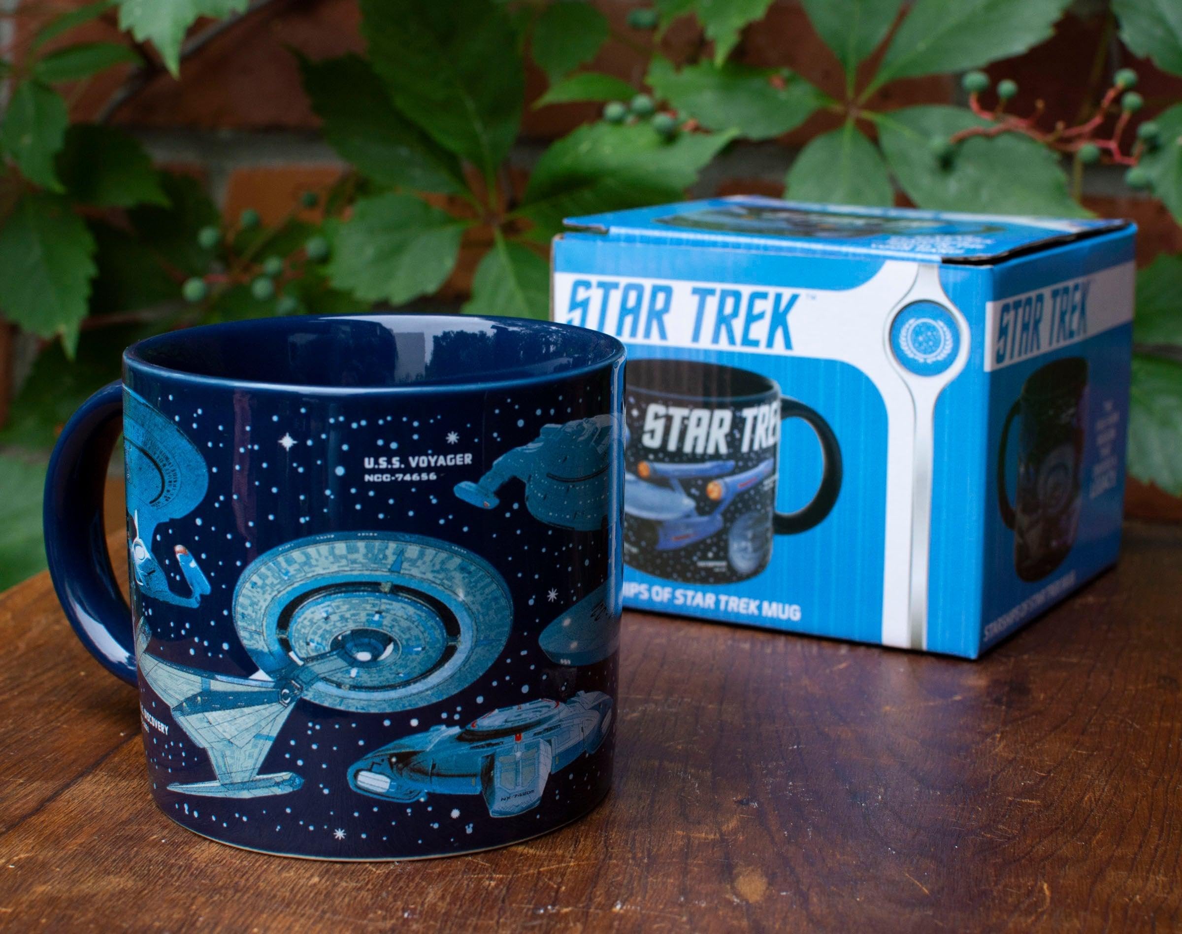 Star Trek - Starships of Star Trek Coffee Mug - Different Star Ships as well as Their Captains - Comes in a Fun Gift Box