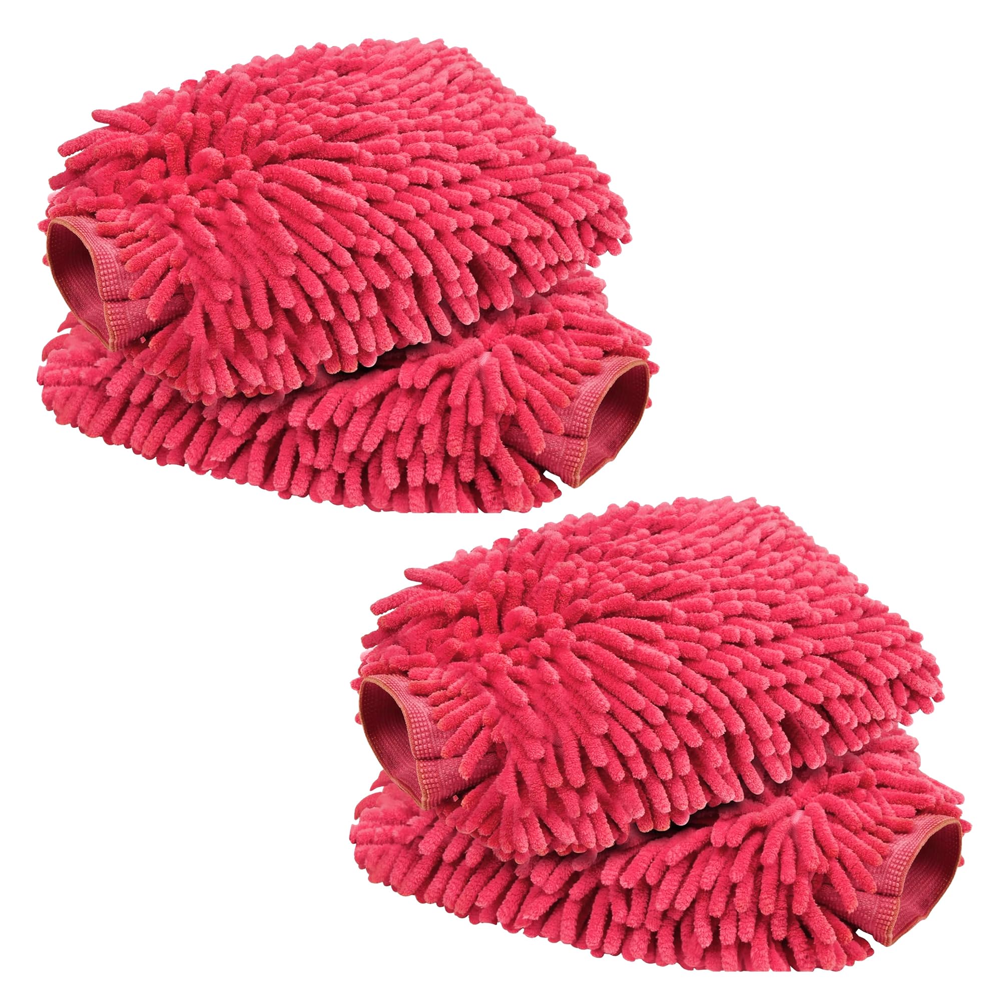 Kuber Industries Pack Of 4 Multipurpose Microfiber Glove Duster For Home Cleaning | Soft & Reusable Dusting Cloth/Dust Cleaner -