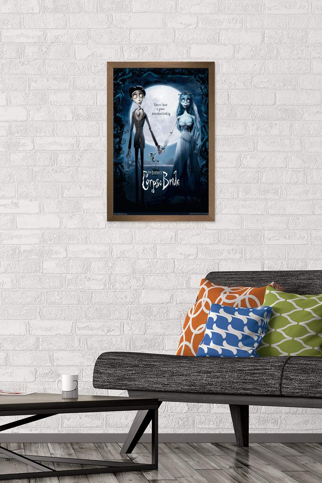 Trends International Tim Burton'S The Corpse Bride - One Sheet Wall Poster, 14.725'' X 22.375'', Bronze Framed Version