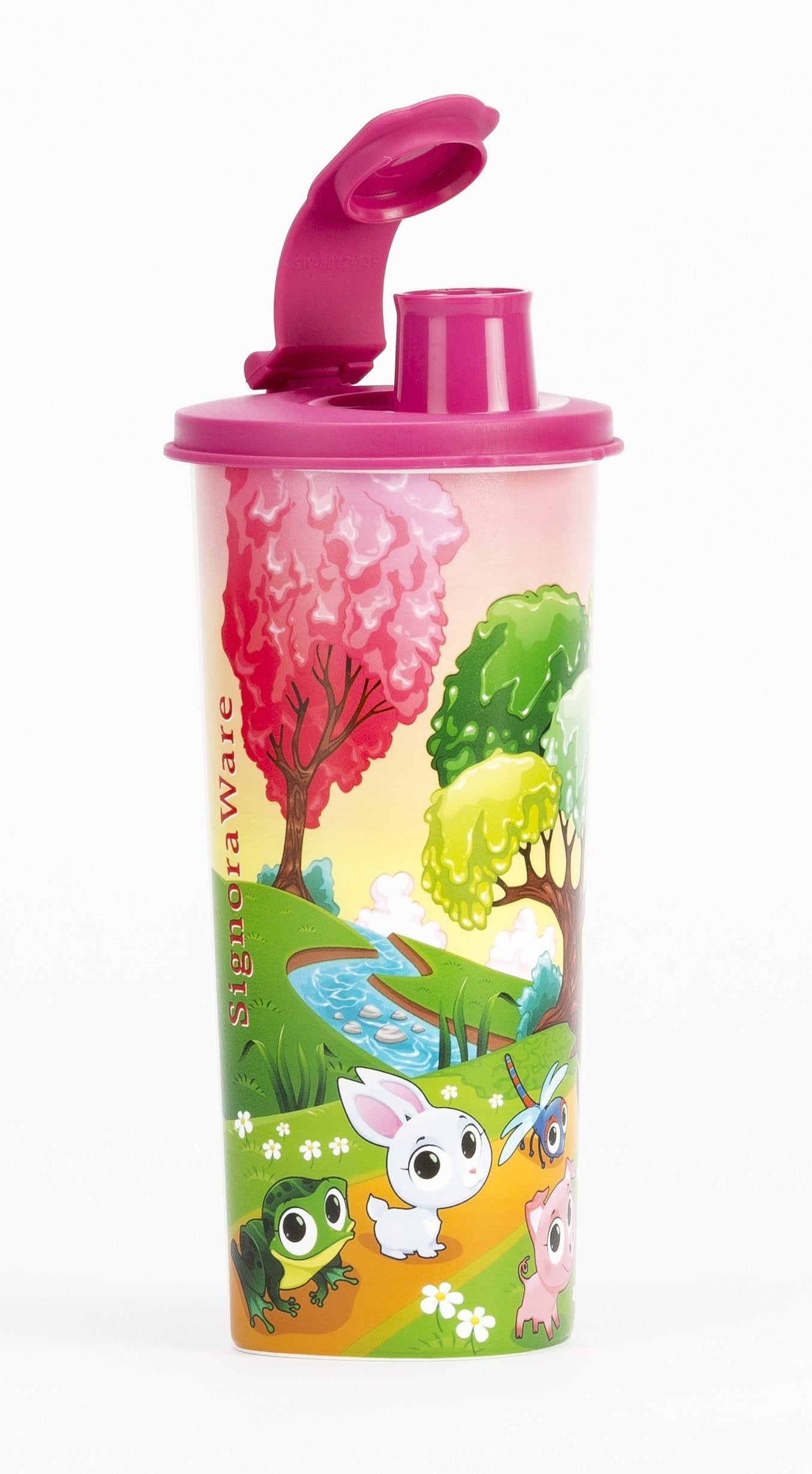 Signoraware Ice Candy Plastic Stylish Jumbo Plastic Sipper, 500Ml, Pink
