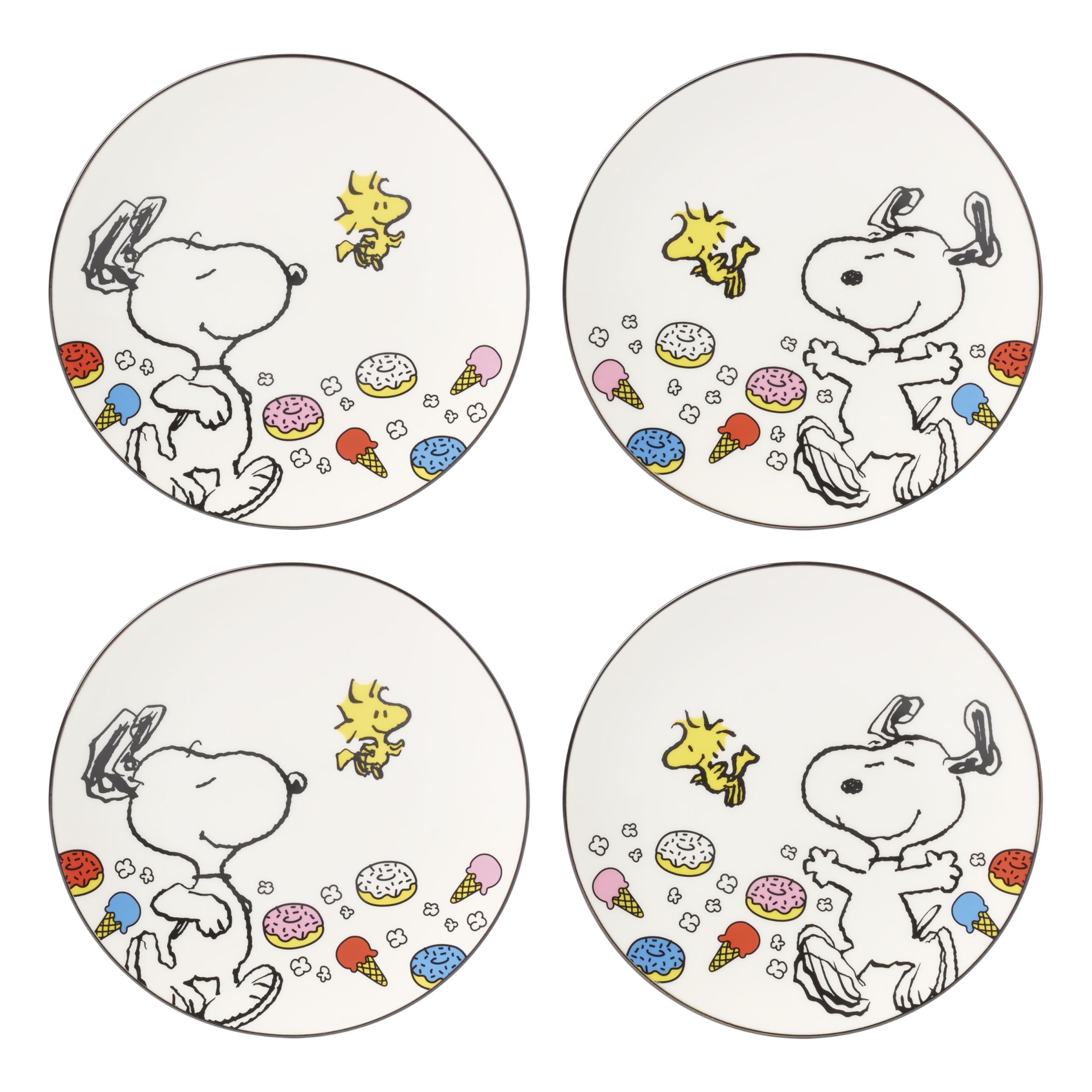 Lenox 897574 Chef Snoopy Accent Plates, Set Of 4