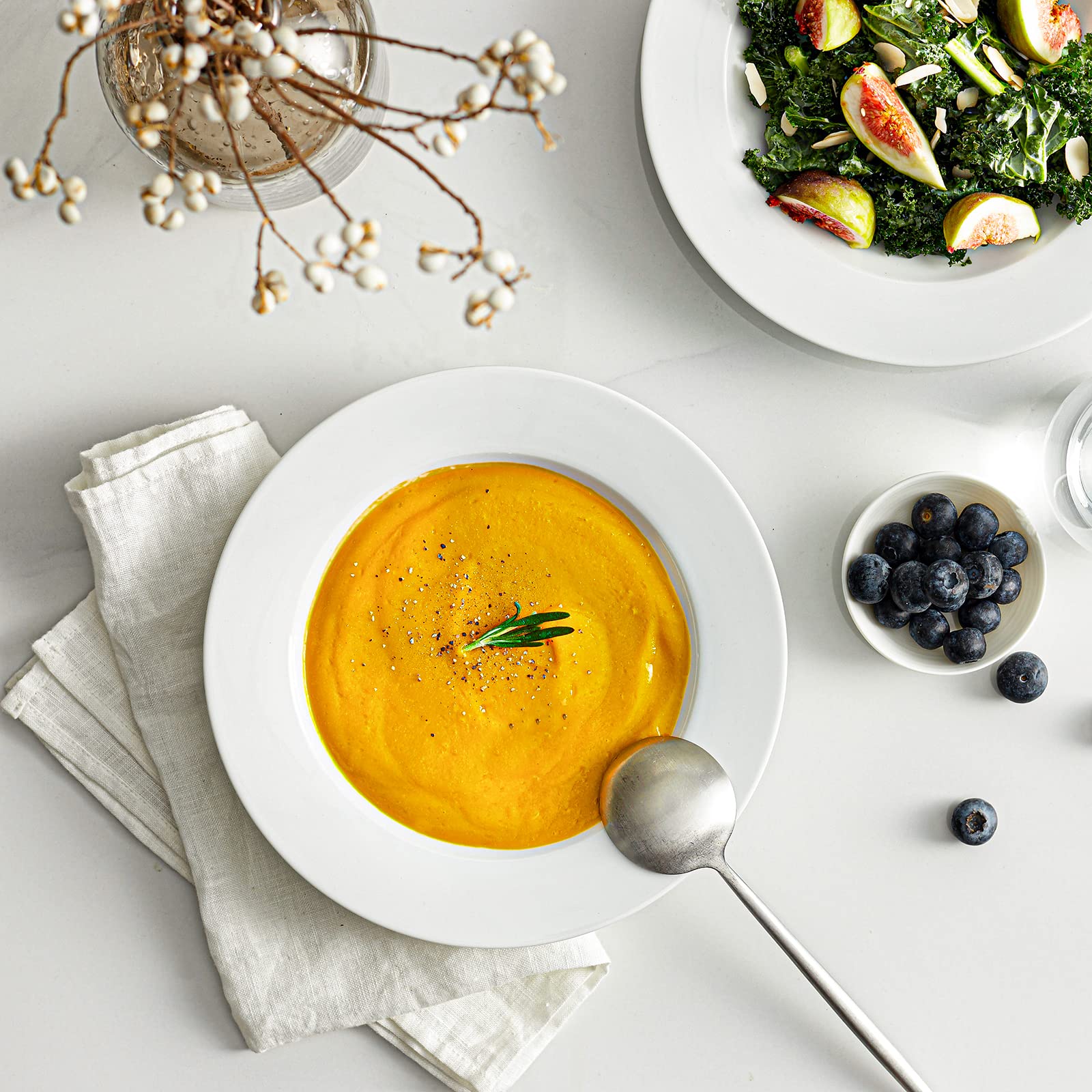 Y Yhy Soup Bowls, Pasta Bowl Set Of 4, White Shallow Bowl Plates, Porcelain Rimmed Bowls, 8 Inches Diameter With Rim, Father'S D