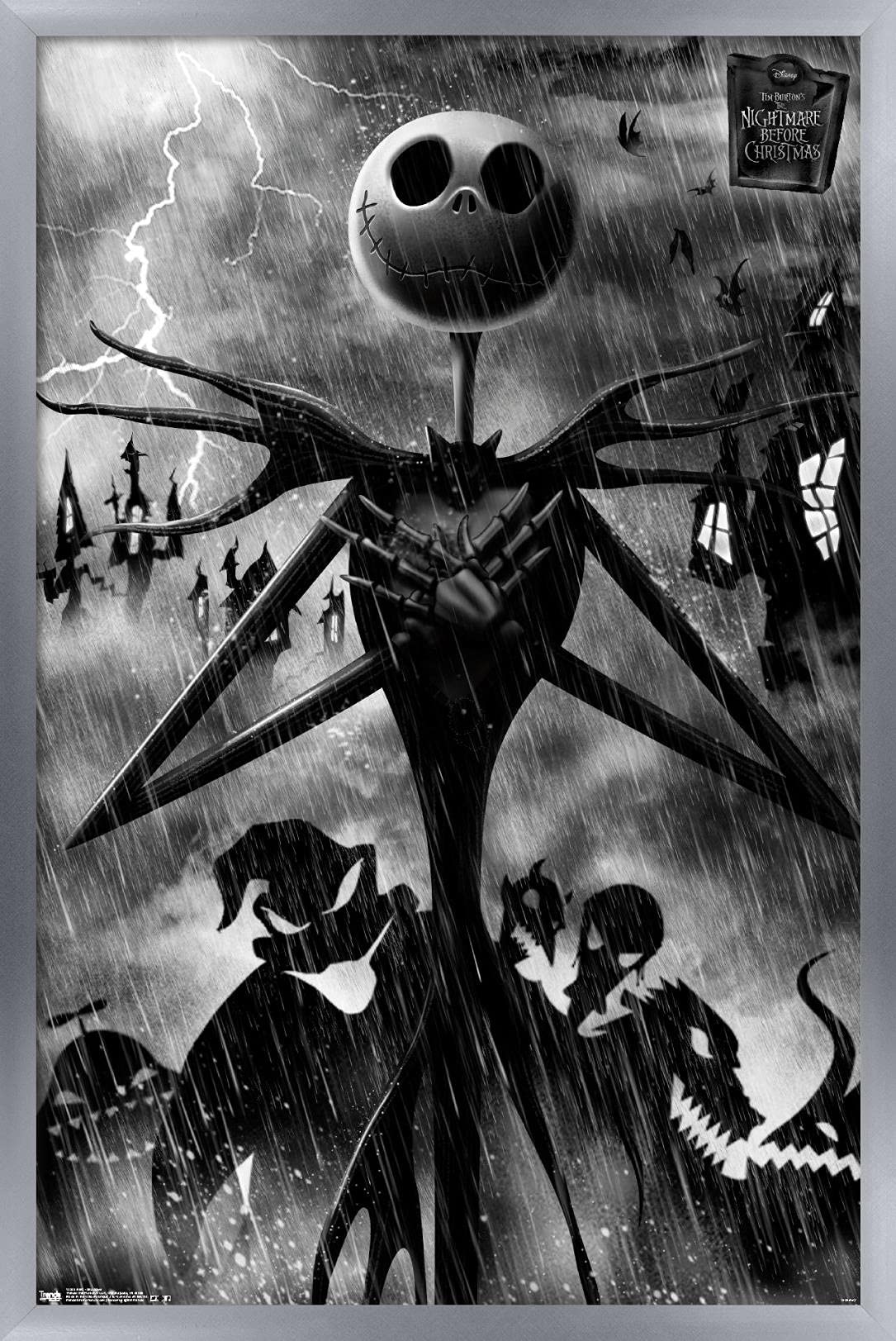 Trends International The Nightmare Before Christmas-Shadows Wall Poster, 24.25'' X 35.75'', Multicolor