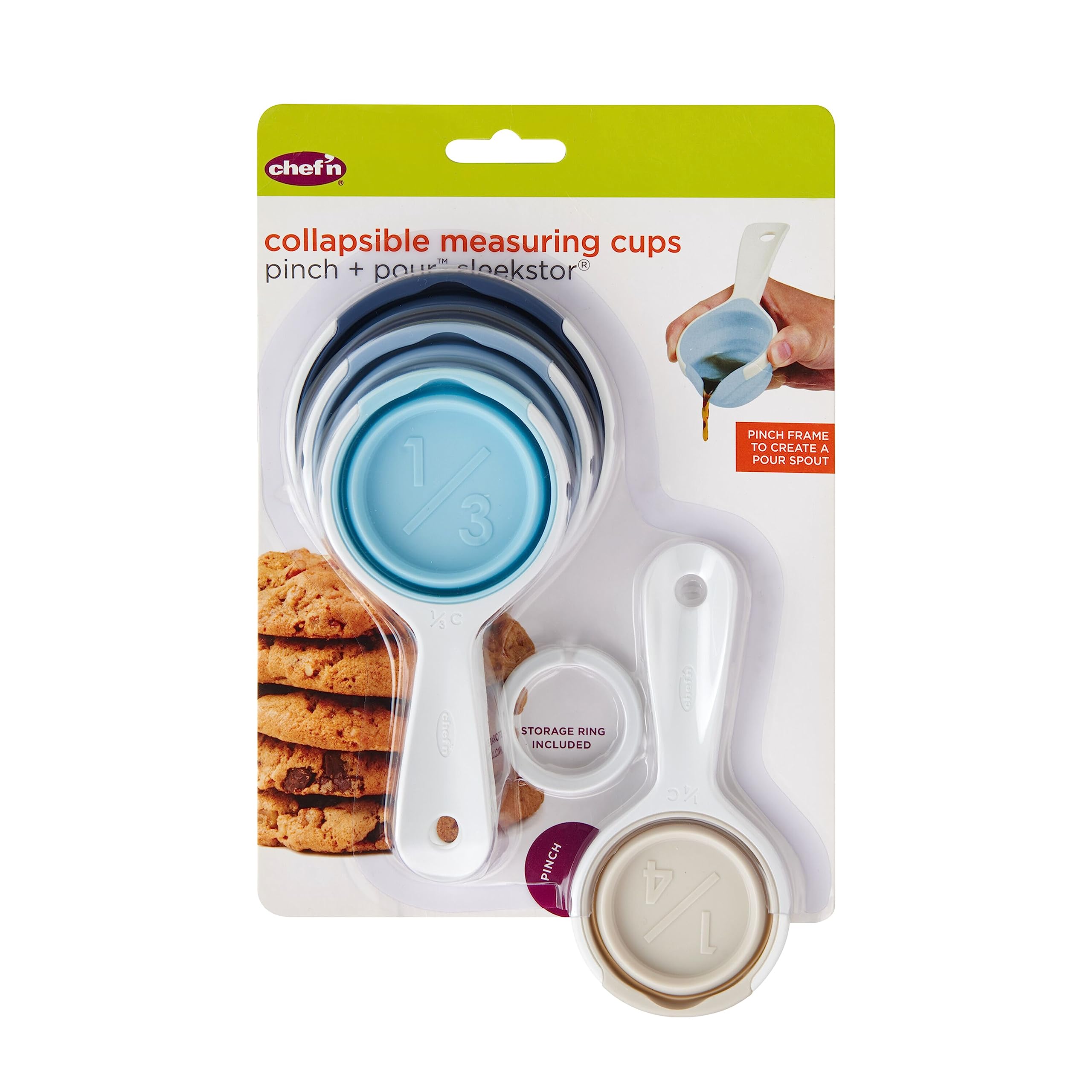 Sleekstor Collapsible Measuring Cups,Blue