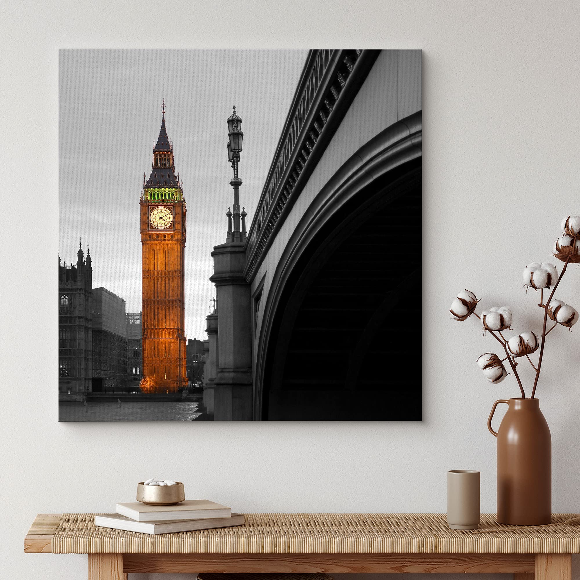 Wall26 Canvas Print Wall Art Pop Of Color Big Ben In London, England Architecture & Maps Cities Photography Realism Chic Scenic
