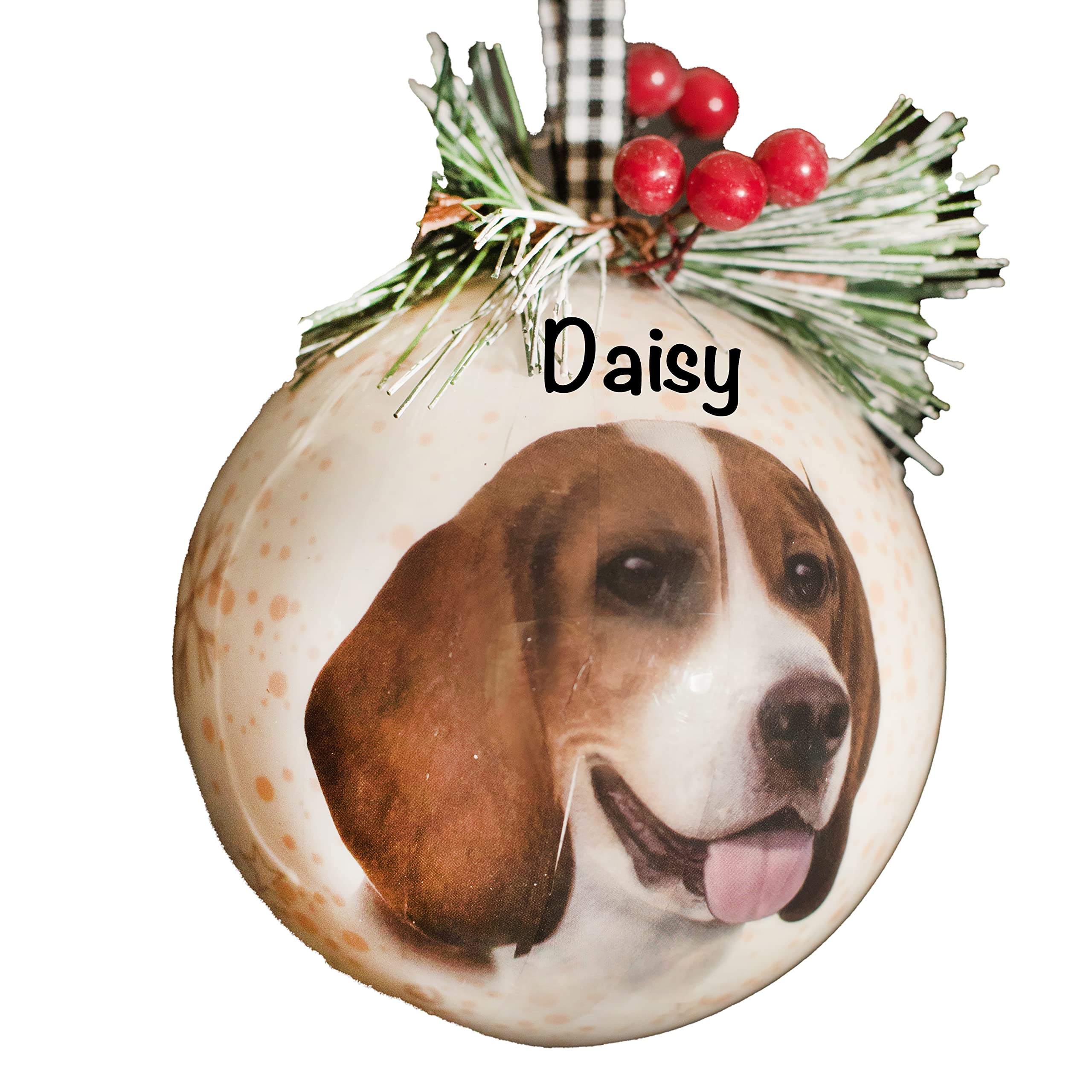Personalized Beagle Dog Ornament 2025 | Free 24h Customization | Pet Christmas Ornaments for Tree | Custom Gift Wrapped Pet-Phot