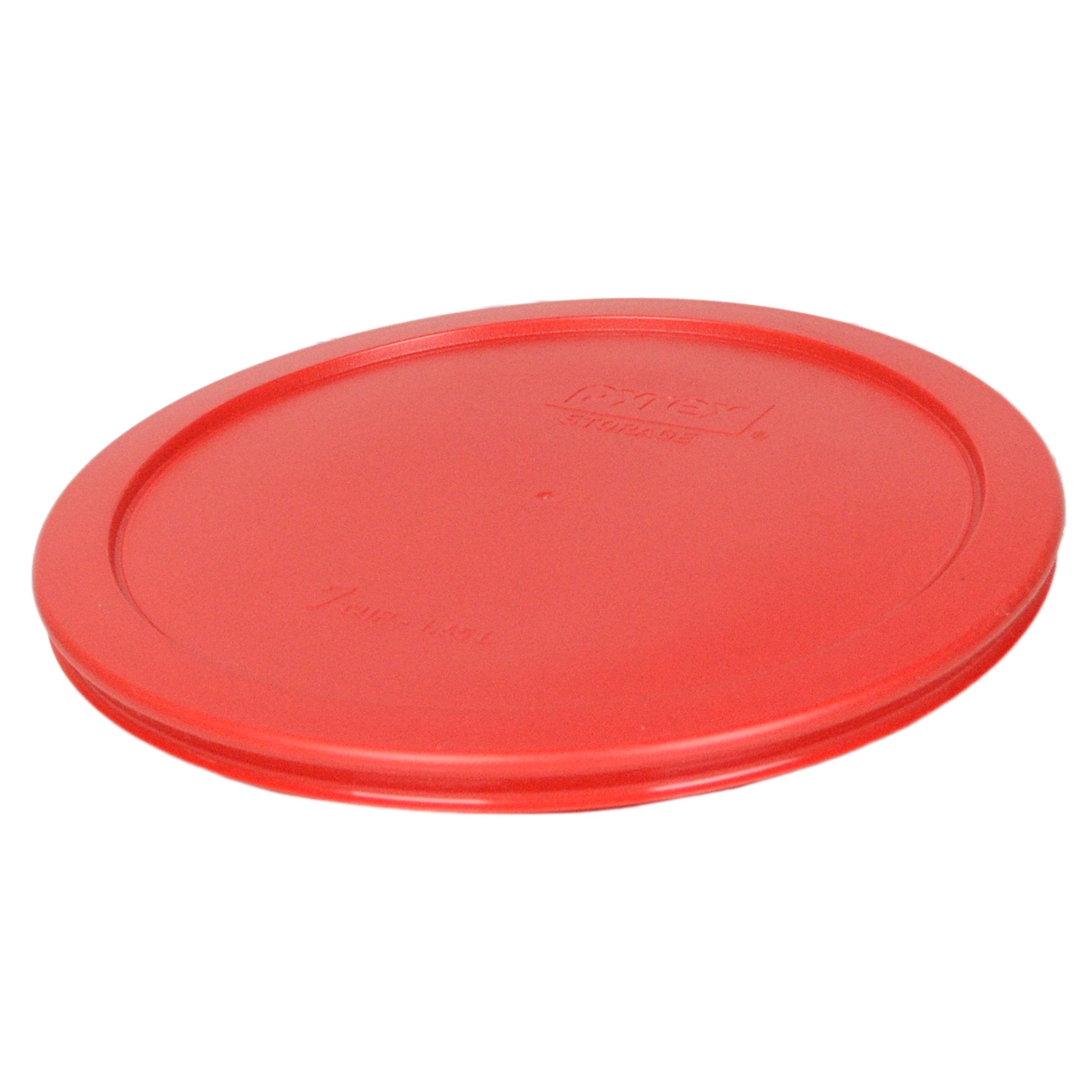 Pyrex Food Storage Replacement Lids, 6-7 Cup, Red, 2 Pack, Glass