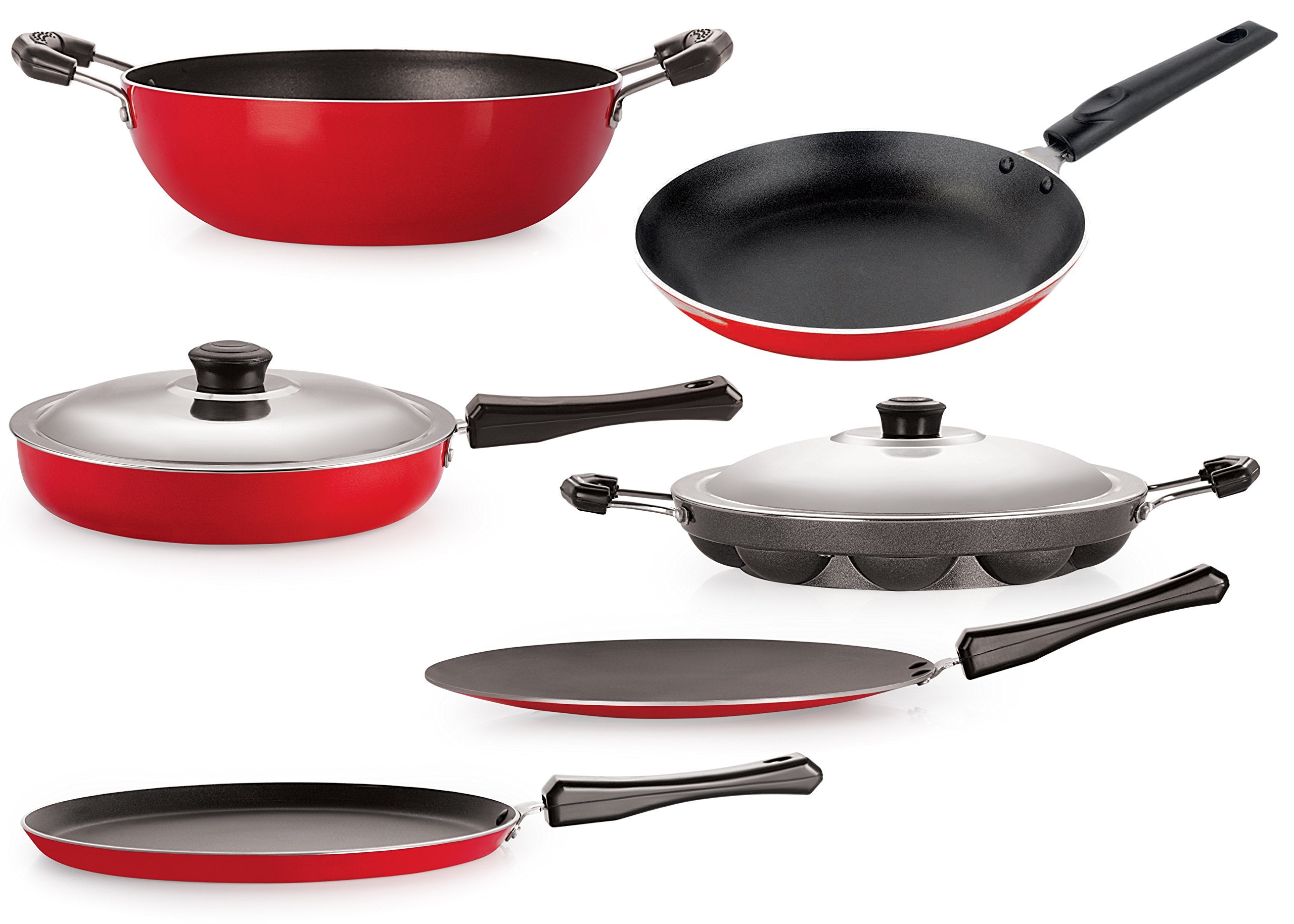 Nirlon NonStick Pans & Pots Cooking Combo Set